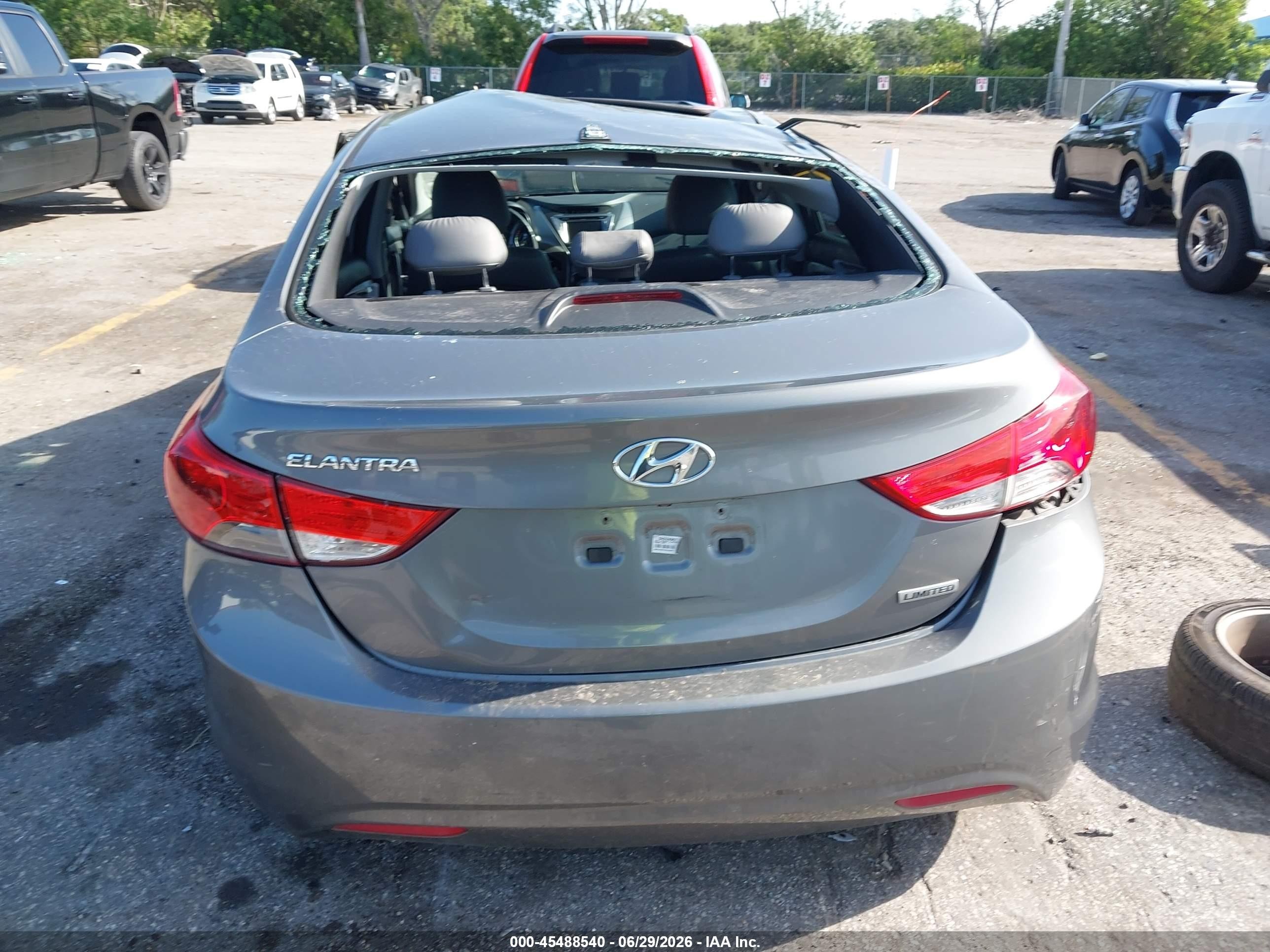 2013 Hyundai Elantra Limited Gray vin: 5NPDH4AE7DH338967