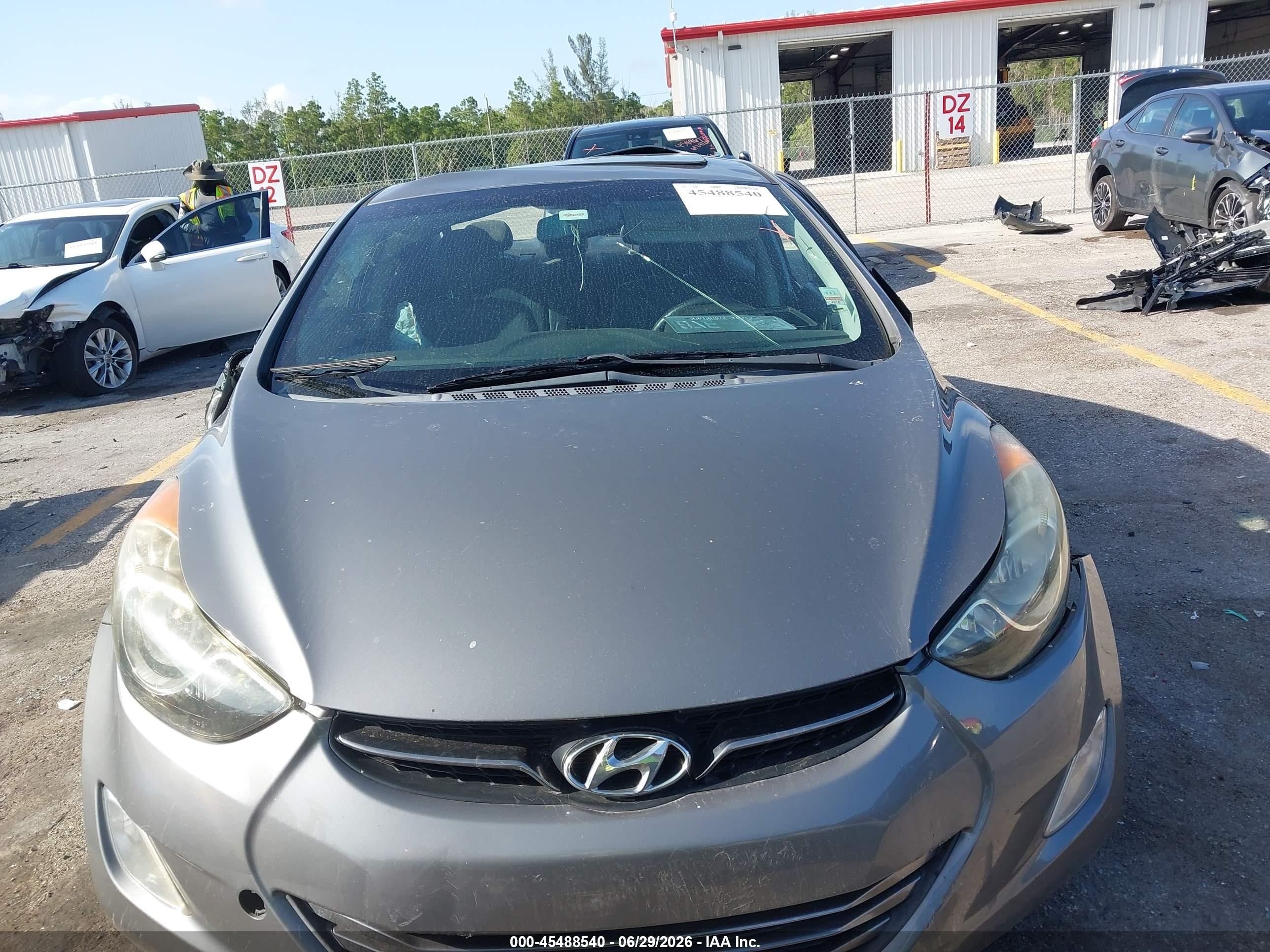 2013 Hyundai Elantra Limited Gray vin: 5NPDH4AE7DH338967