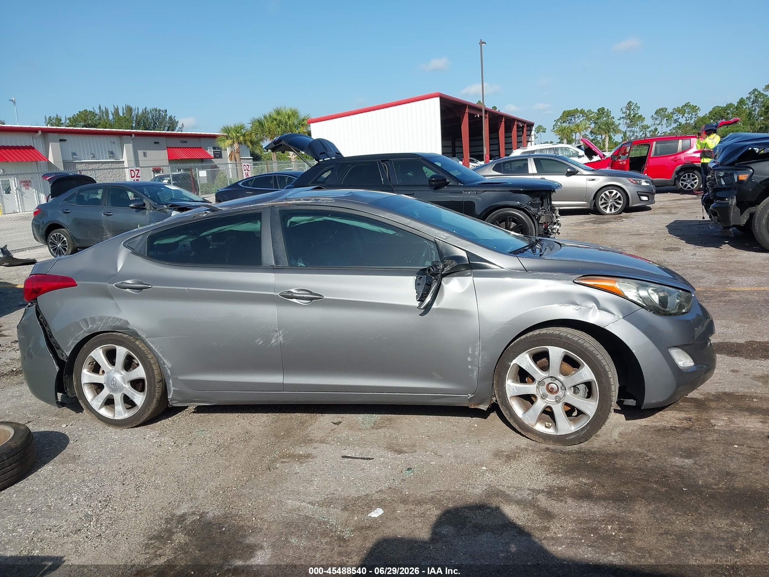 2013 Hyundai Elantra Limited Gray vin: 5NPDH4AE7DH338967