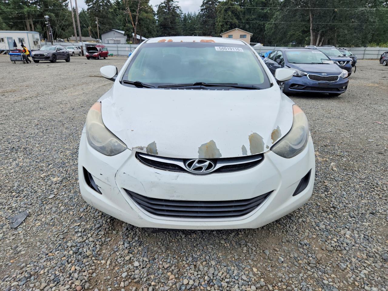2013 Hyundai Elantra Gls White vin: 5NPDH4AE7DH340394