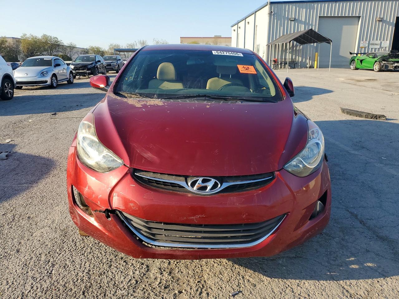 2013 Hyundai Elantra Gls Red vin: 5NPDH4AE7DH350018