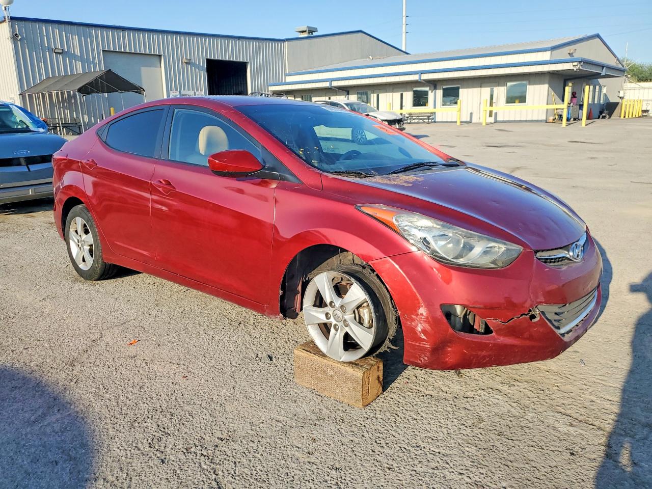 2013 Hyundai Elantra Gls Red vin: 5NPDH4AE7DH350018