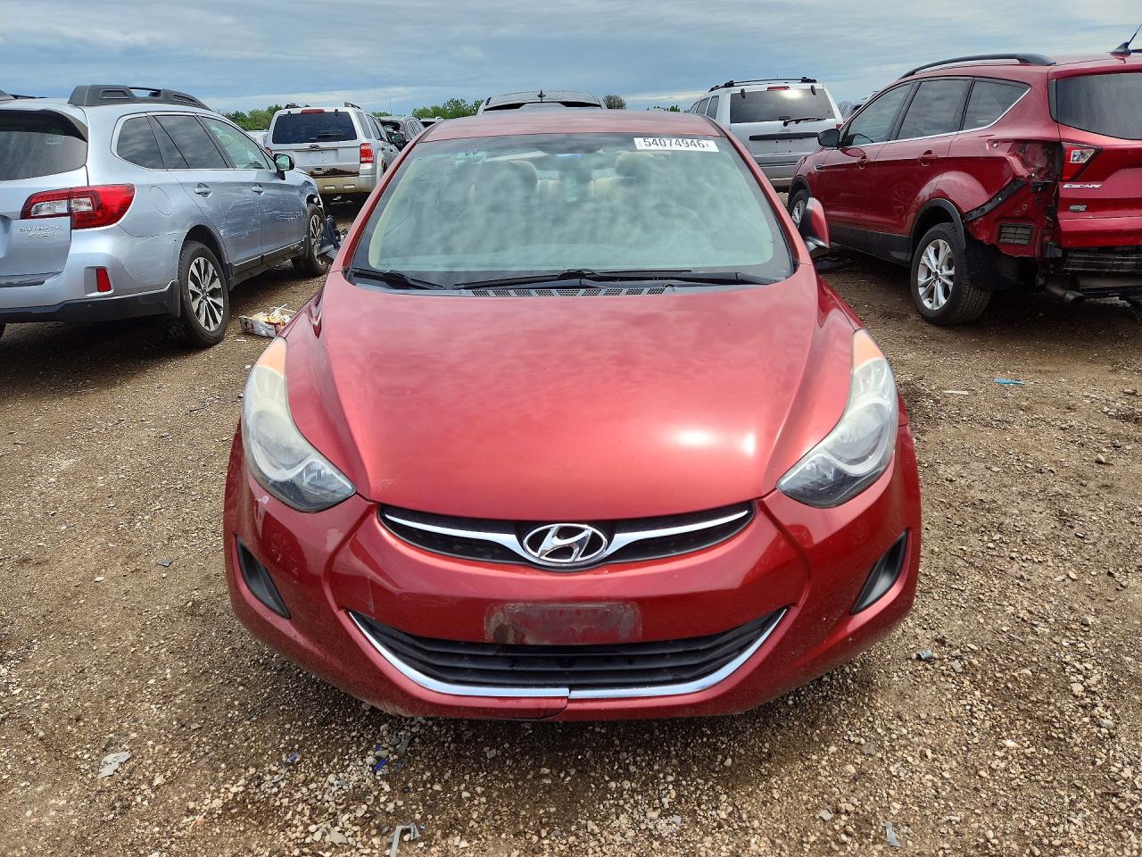 2013 Hyundai Elantra Gls Red vin: 5NPDH4AE7DH350049