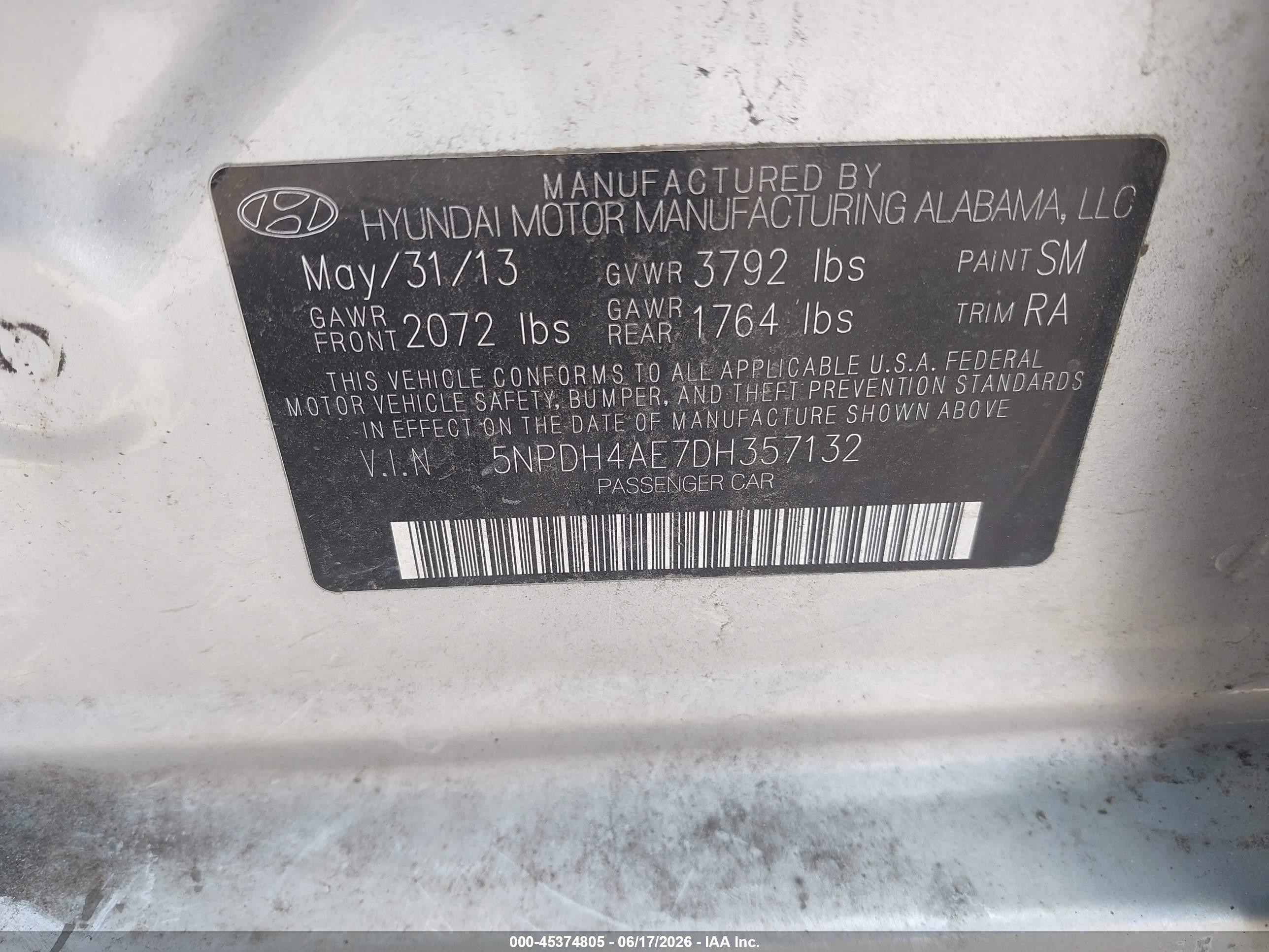 2013 Hyundai Elantra Gls Серебряный vin: 5NPDH4AE7DH357132