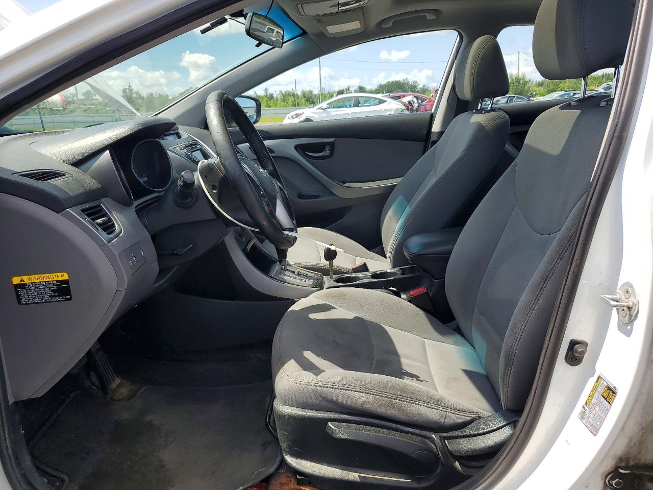 2013 Hyundai Elantra Gls White vin: 5NPDH4AE7DH361388