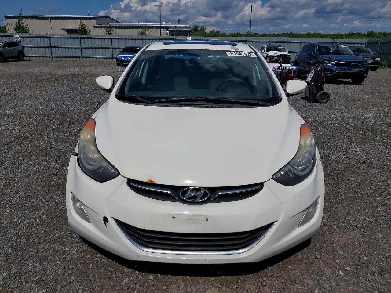 2013 Hyundai Elantra Gls White vin: 5NPDH4AE7DH361388