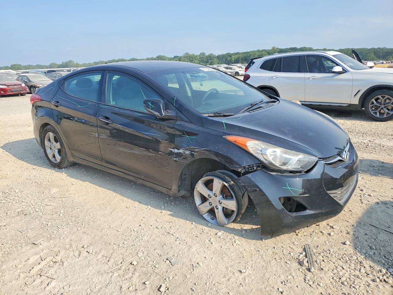 2013 Hyundai Elantra Gls Black vin: 5NPDH4AE7DH374271