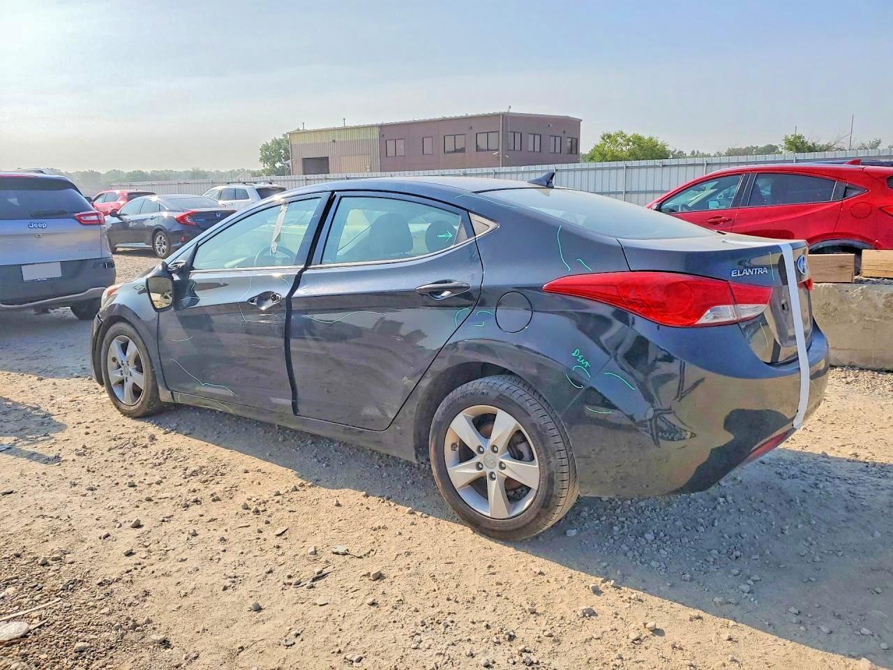 2013 Hyundai Elantra Gls Black vin: 5NPDH4AE7DH374271