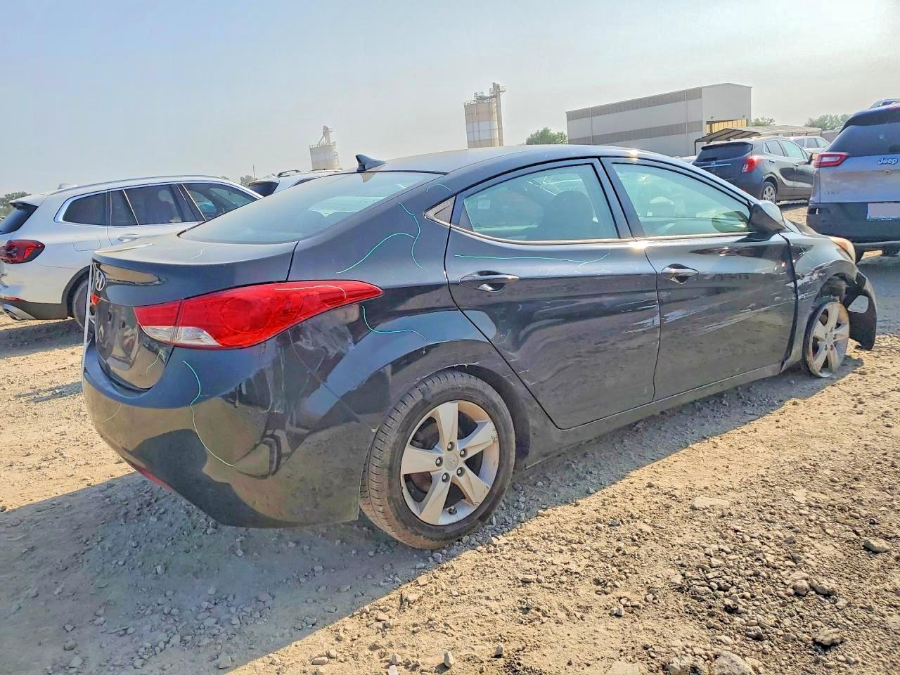 2013 Hyundai Elantra Gls Black vin: 5NPDH4AE7DH374271