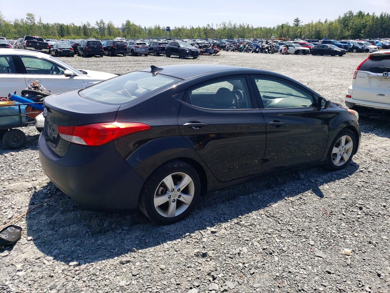 2013 Hyundai Elantra Gls Black vin: 5NPDH4AE7DH386839