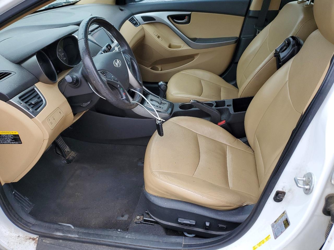 2013 Hyundai Elantra Limited White vin: 5NPDH4AE7DH401839