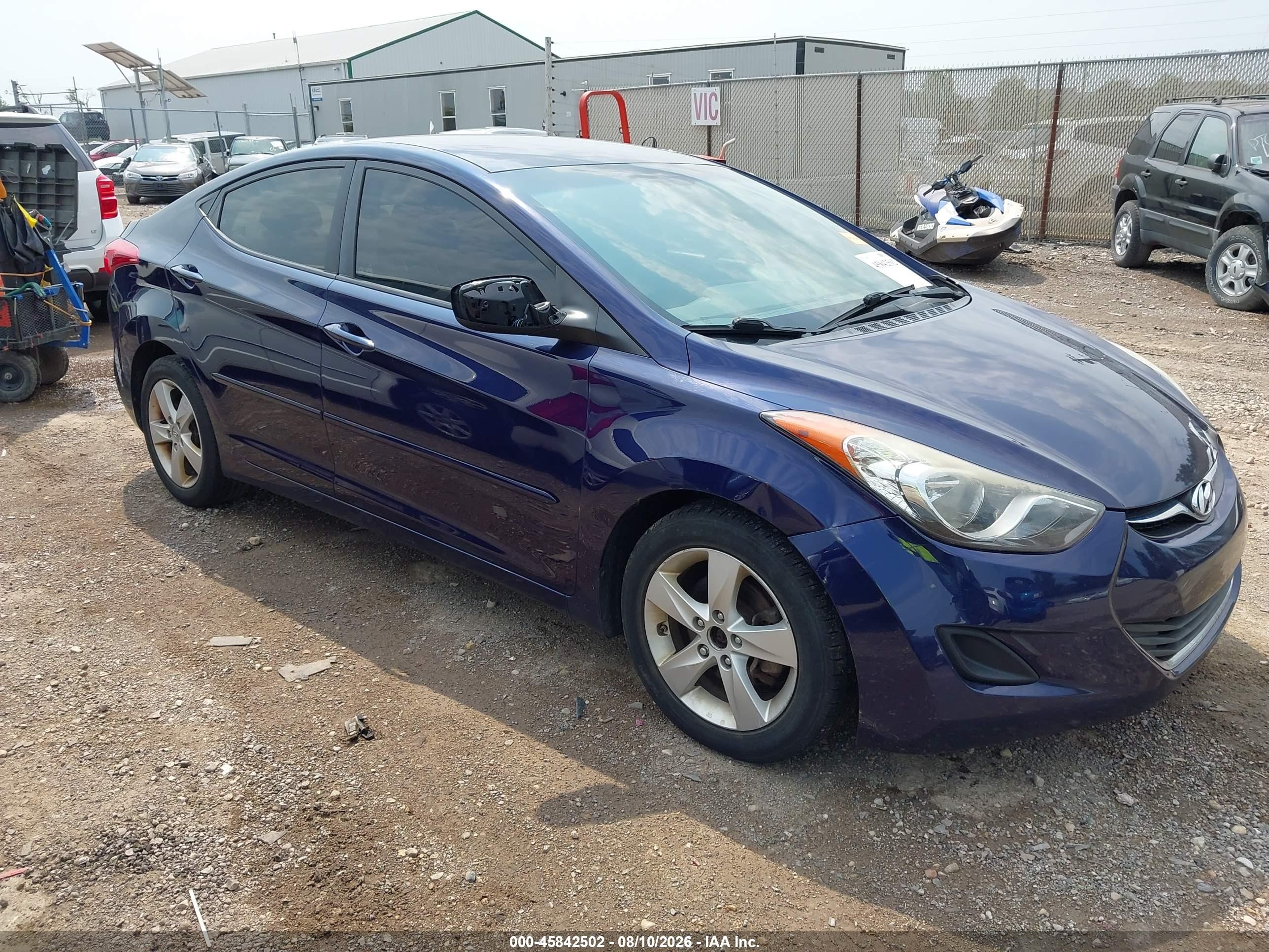 2013 Hyundai Elantra Gls Blue vin: 5NPDH4AE7DH401968