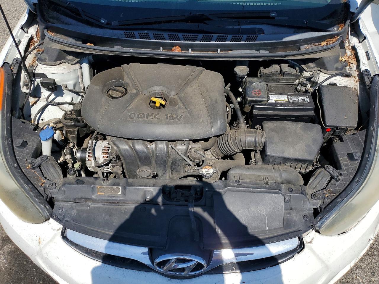 2013 Hyundai Elantra Gls White vin: 5NPDH4AE7DH407429
