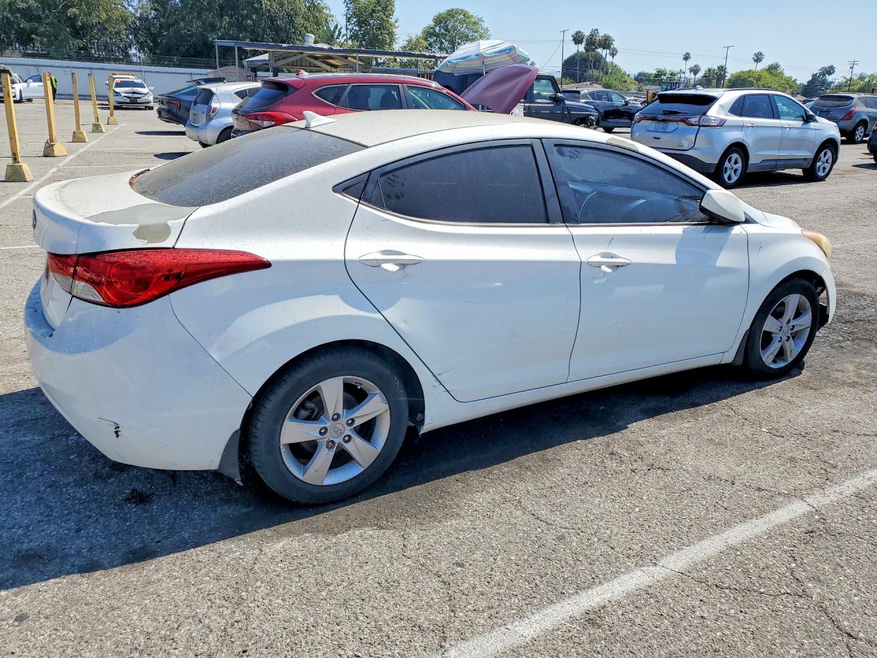 2013 Hyundai Elantra Gls White vin: 5NPDH4AE7DH407429