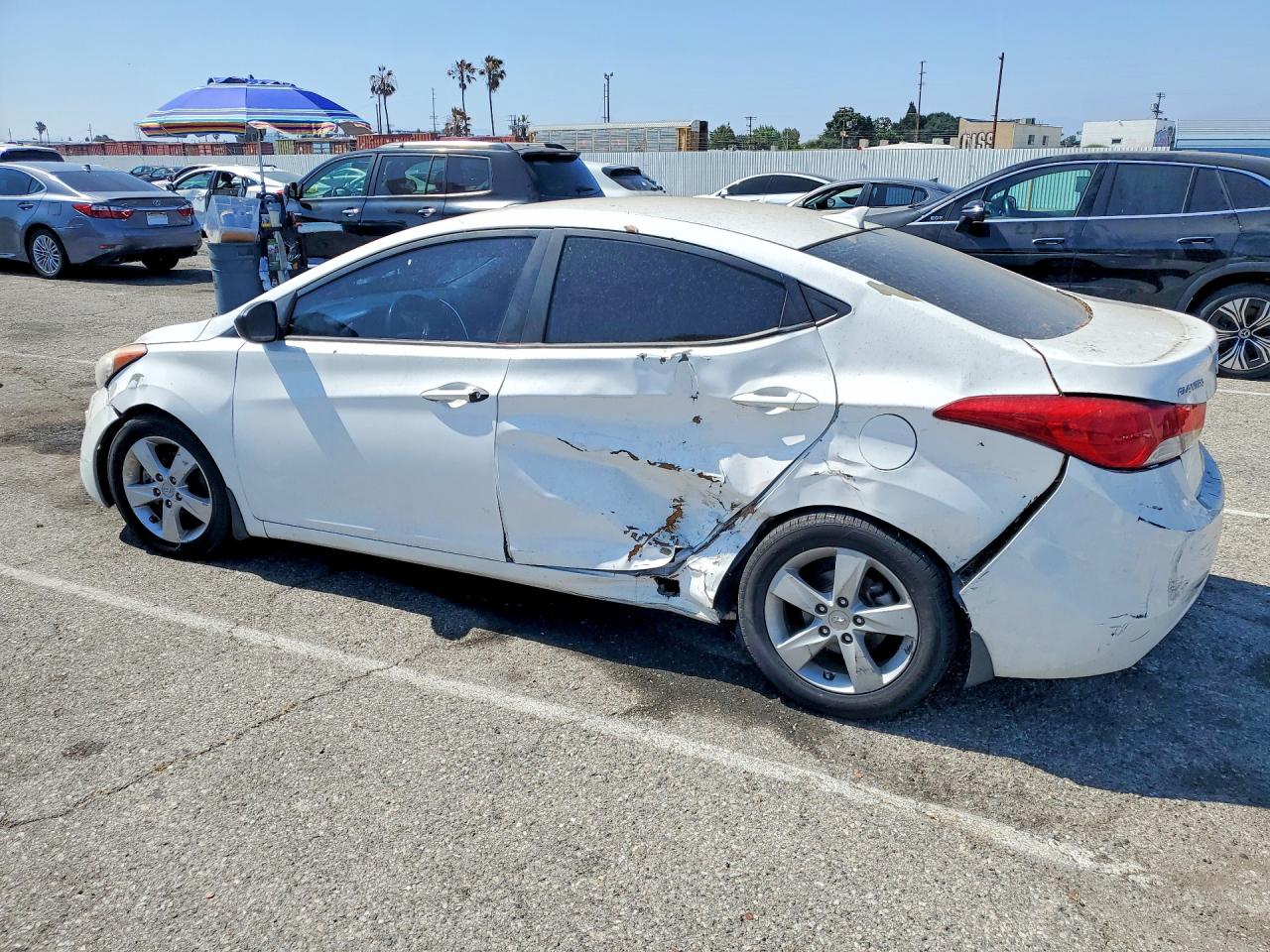 2013 Hyundai Elantra Gls White vin: 5NPDH4AE7DH407429