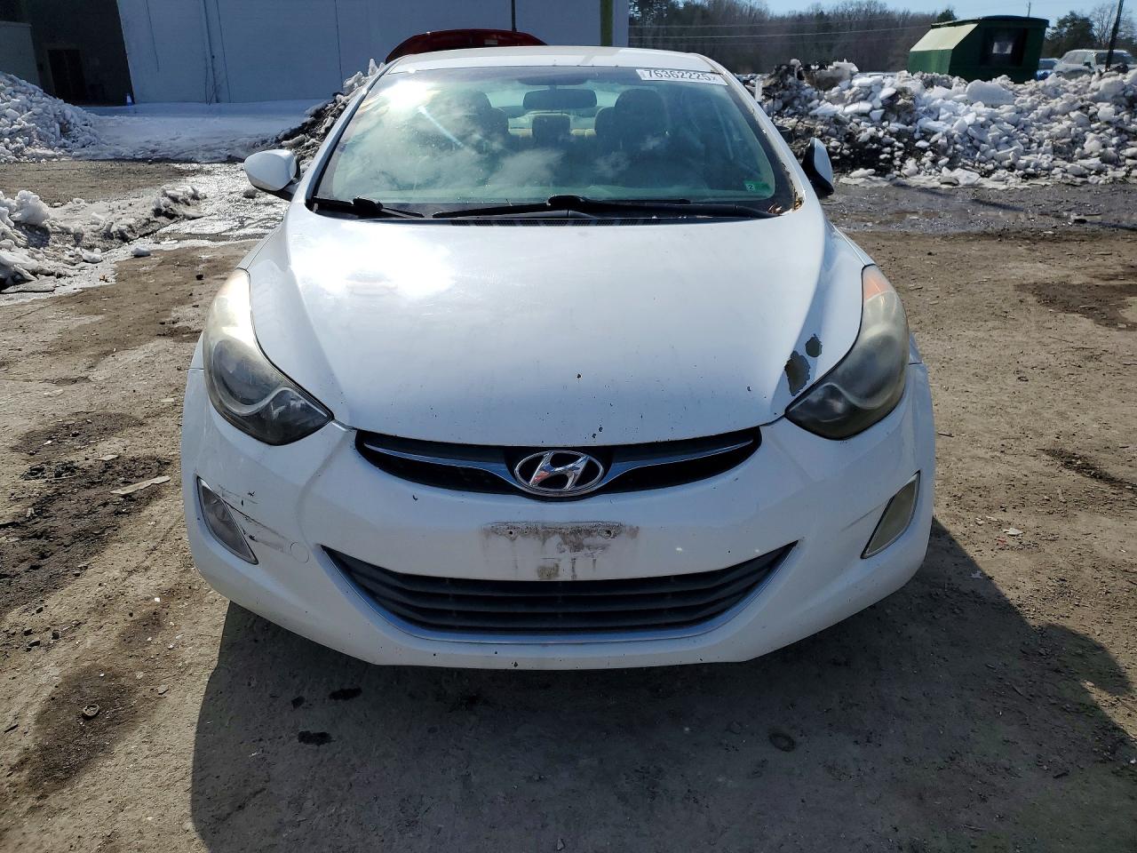 2014 Hyundai Elantra White vin: 5NPDH4AE7DH408757