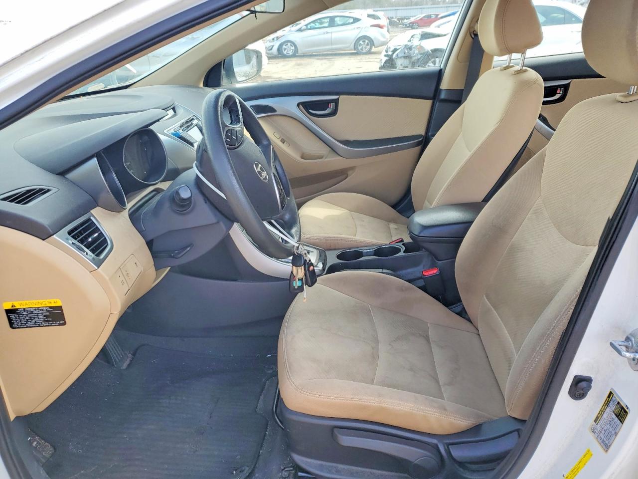 2014 Hyundai Elantra White vin: 5NPDH4AE7DH408757