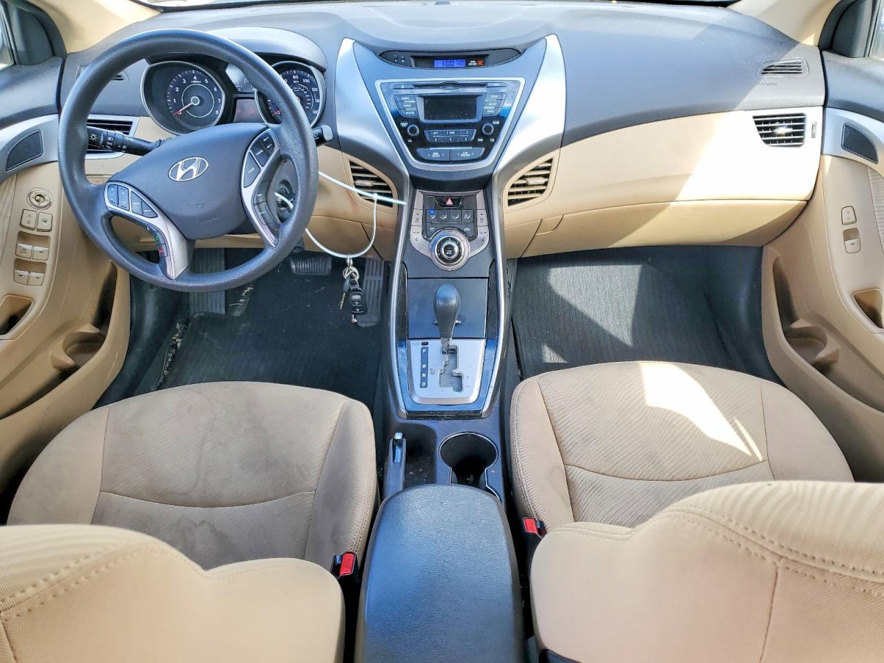 2014 Hyundai Elantra White vin: 5NPDH4AE7DH408757