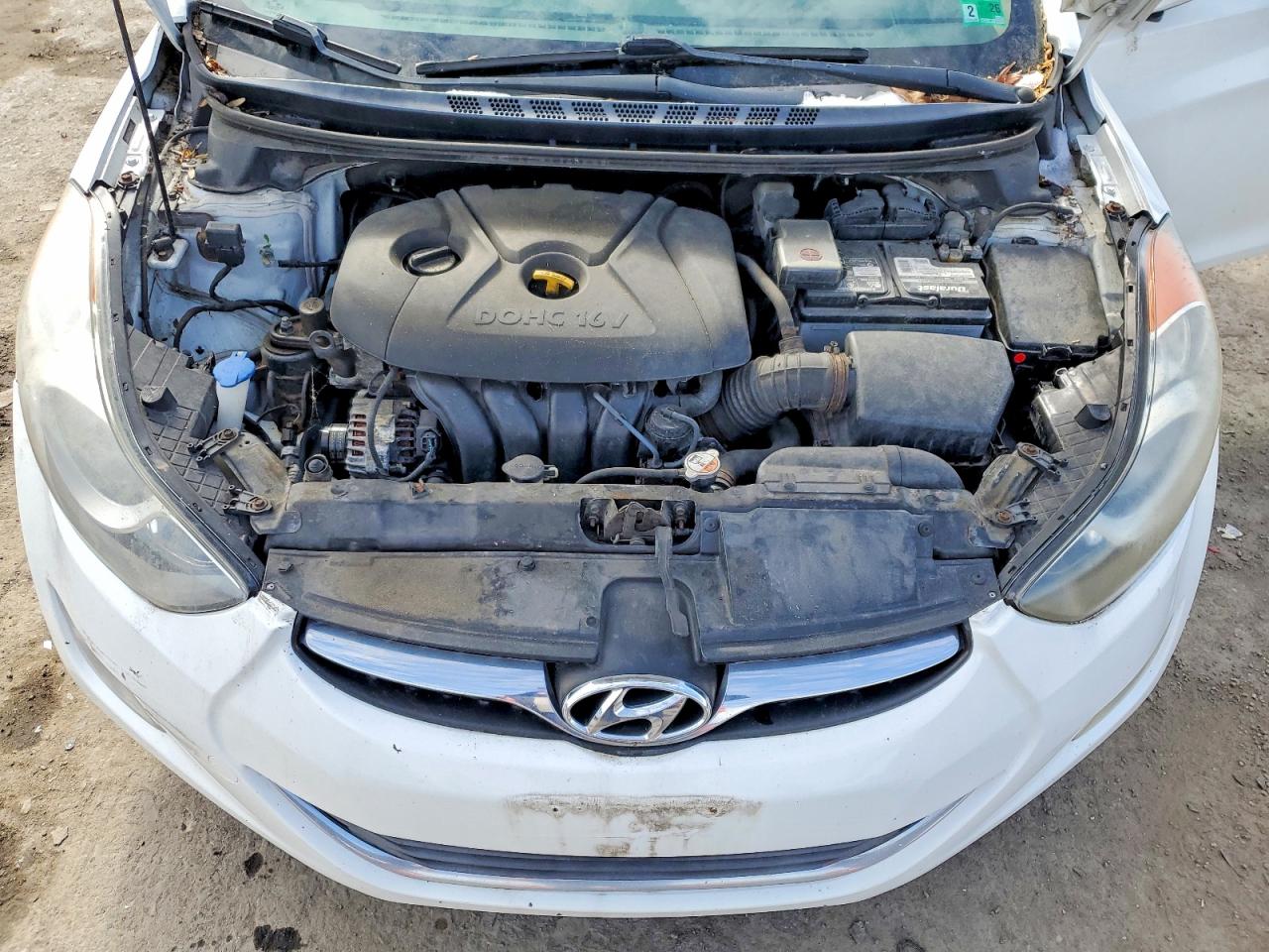 2014 Hyundai Elantra White vin: 5NPDH4AE7DH408757