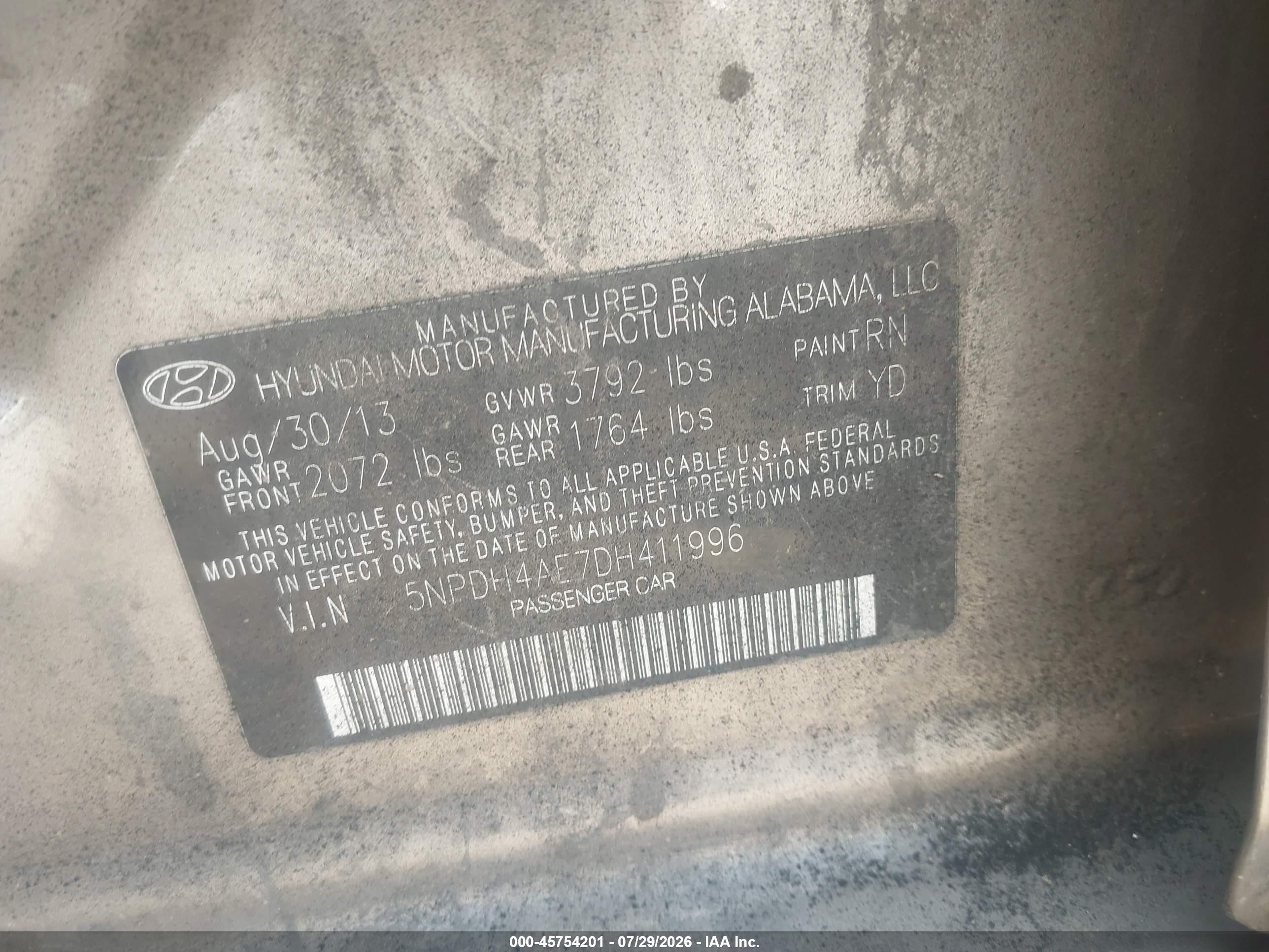 2013 Hyundai Elantra Gls Silver vin: 5NPDH4AE7DH411996