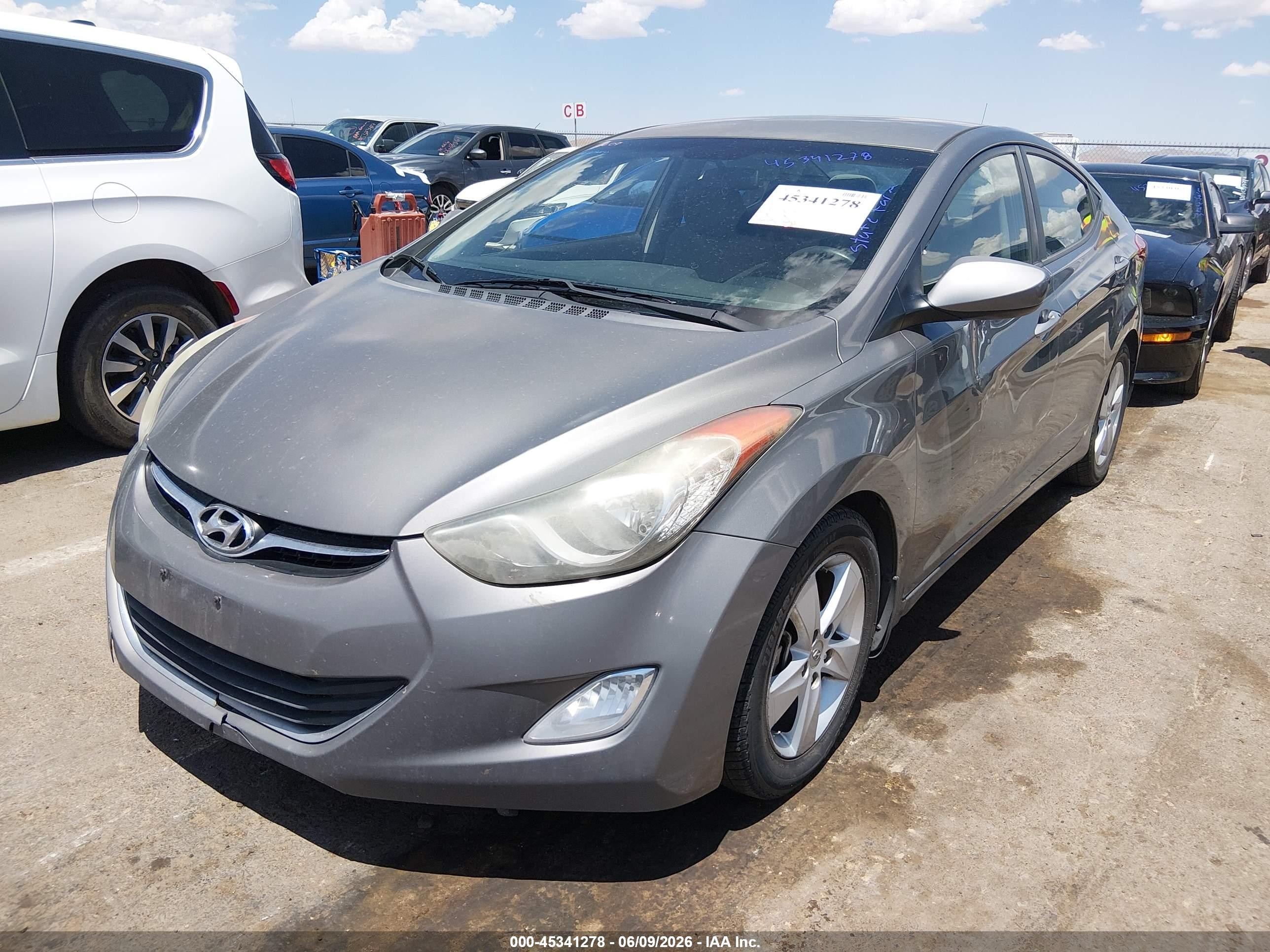 2013 Hyundai Elantra Gls Gray vin: 5NPDH4AE7DH422450