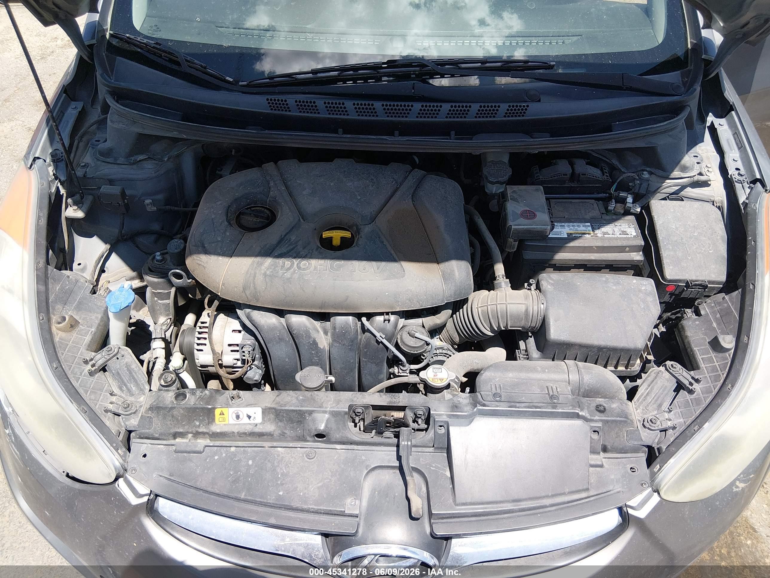 2013 Hyundai Elantra Gls Gray vin: 5NPDH4AE7DH422450