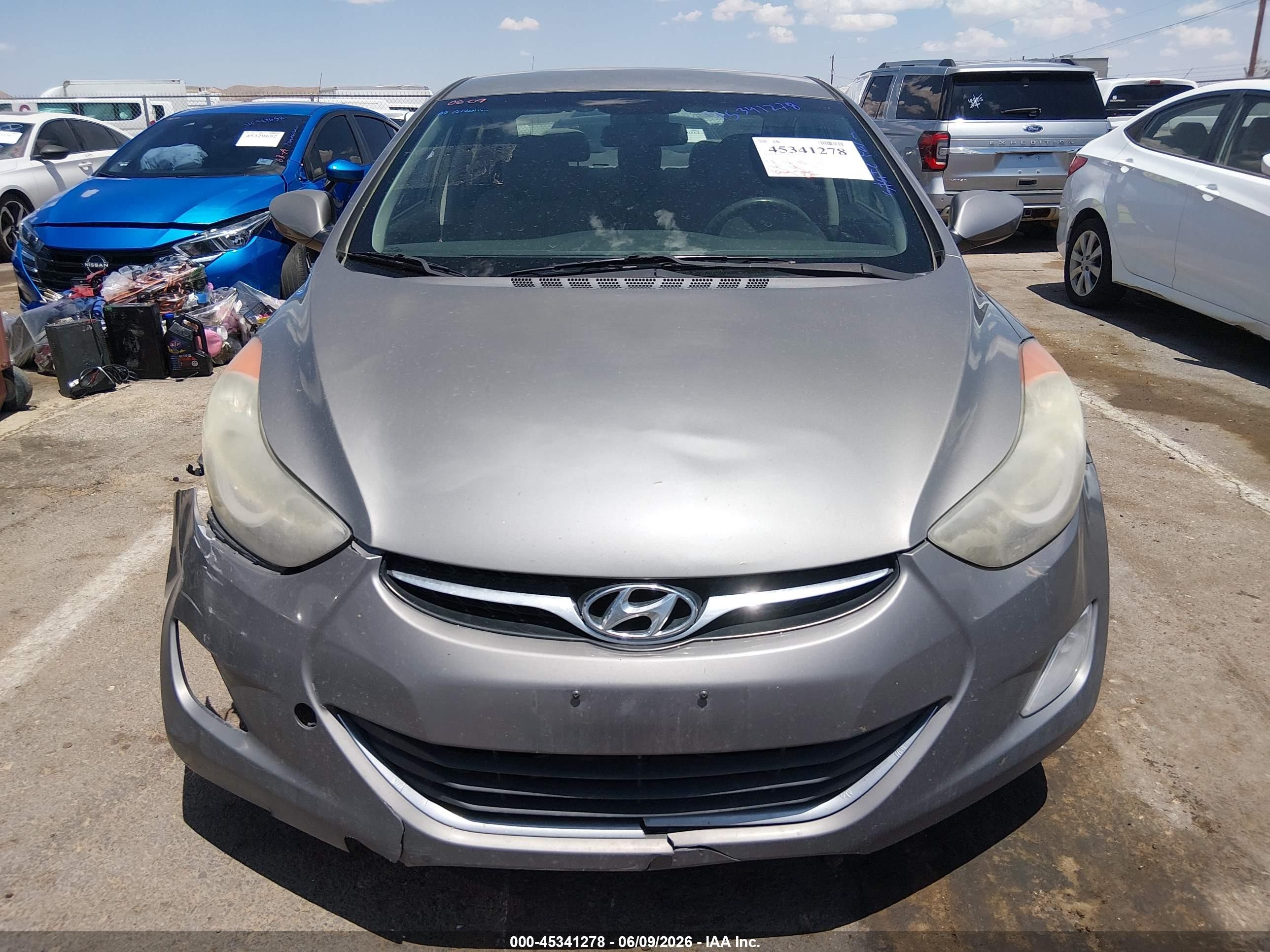 2013 Hyundai Elantra Gls Gray vin: 5NPDH4AE7DH422450