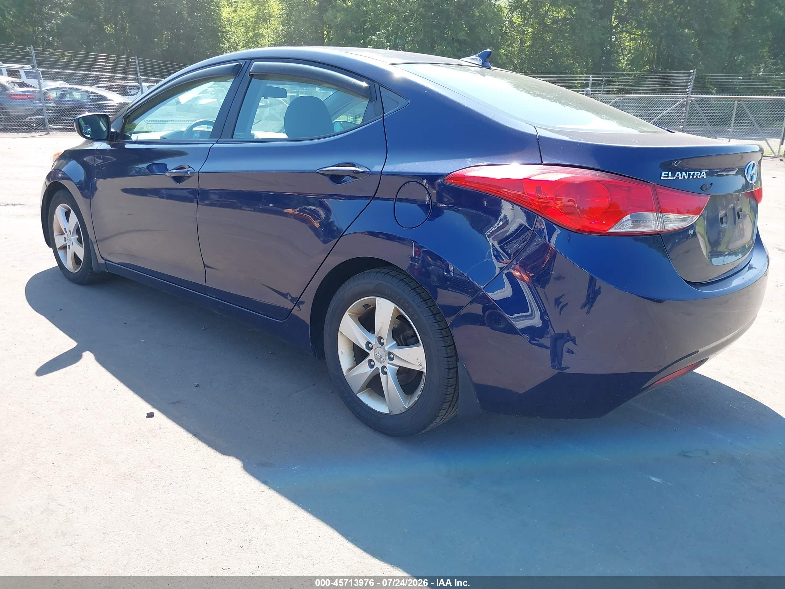 2013 Hyundai Elantra Gls Blue vin: 5NPDH4AE7DH435537
