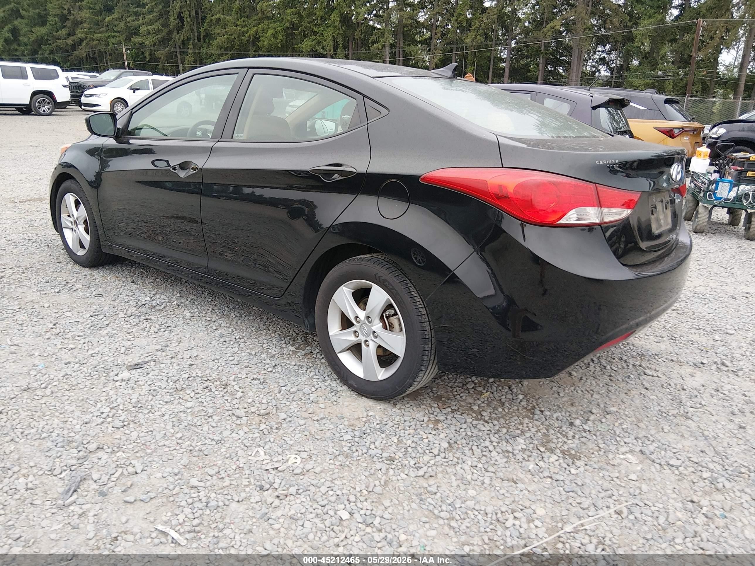 2013 Hyundai Elantra Gls Black vin: 5NPDH4AE7DH443119