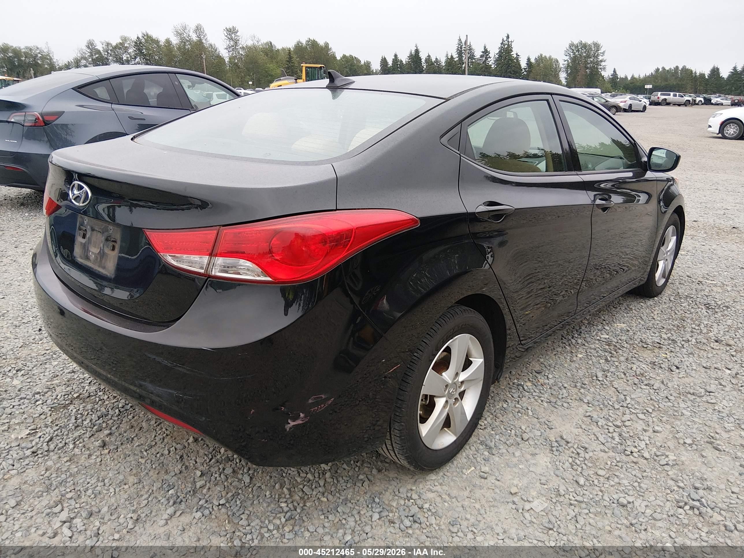 2013 Hyundai Elantra Gls Black vin: 5NPDH4AE7DH443119