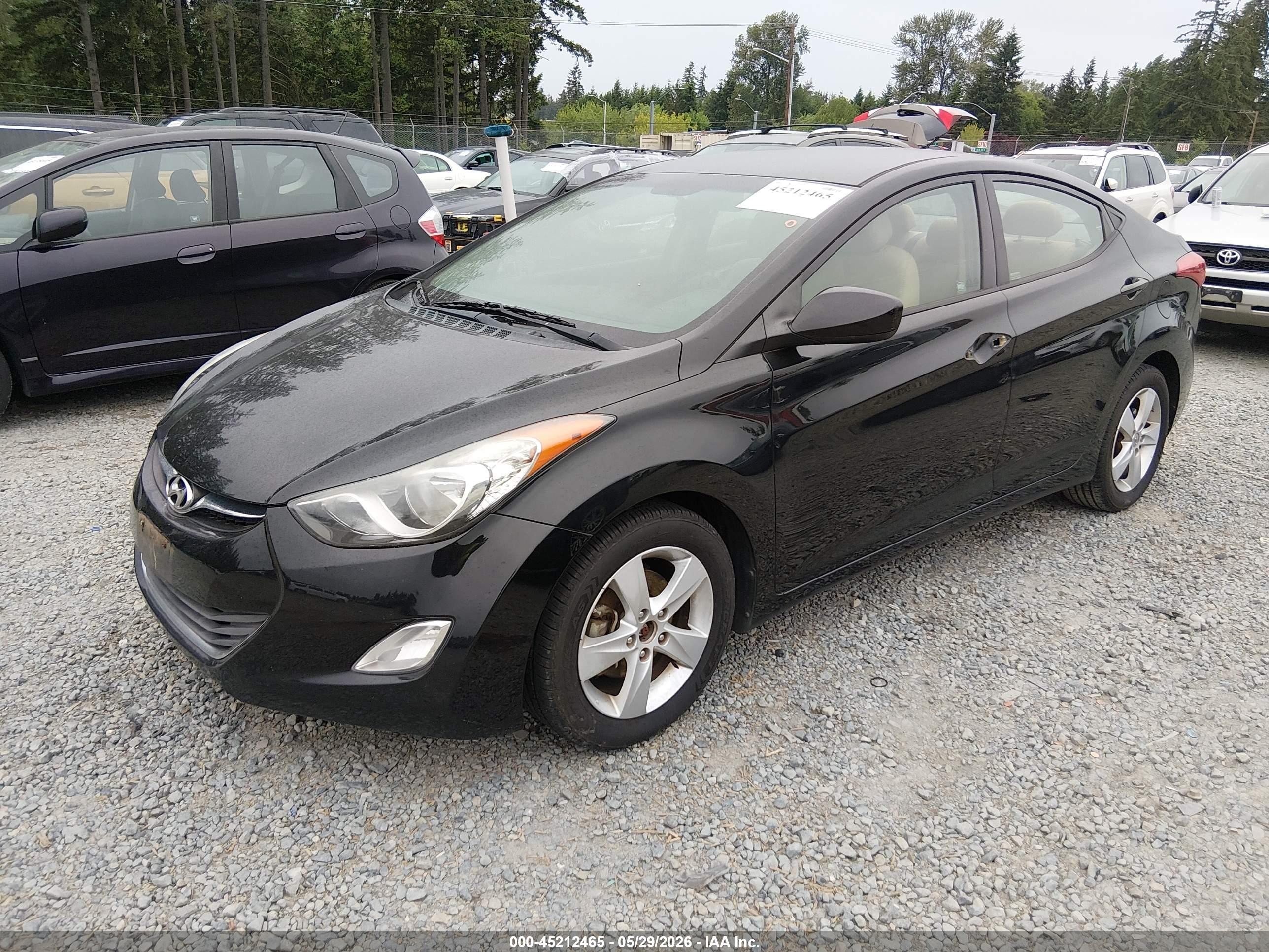 2013 Hyundai Elantra Gls Black vin: 5NPDH4AE7DH443119