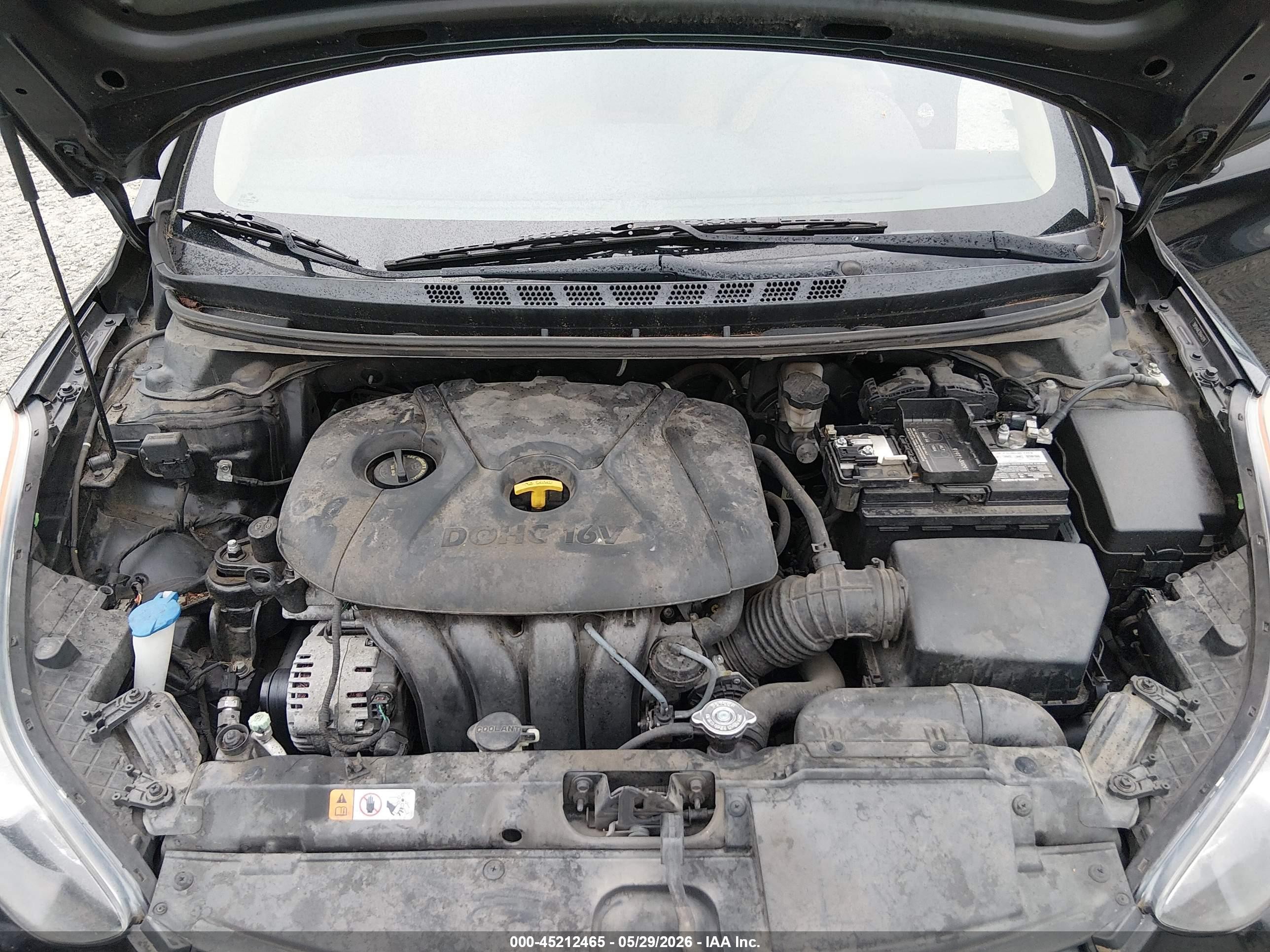 2013 Hyundai Elantra Gls Black vin: 5NPDH4AE7DH443119