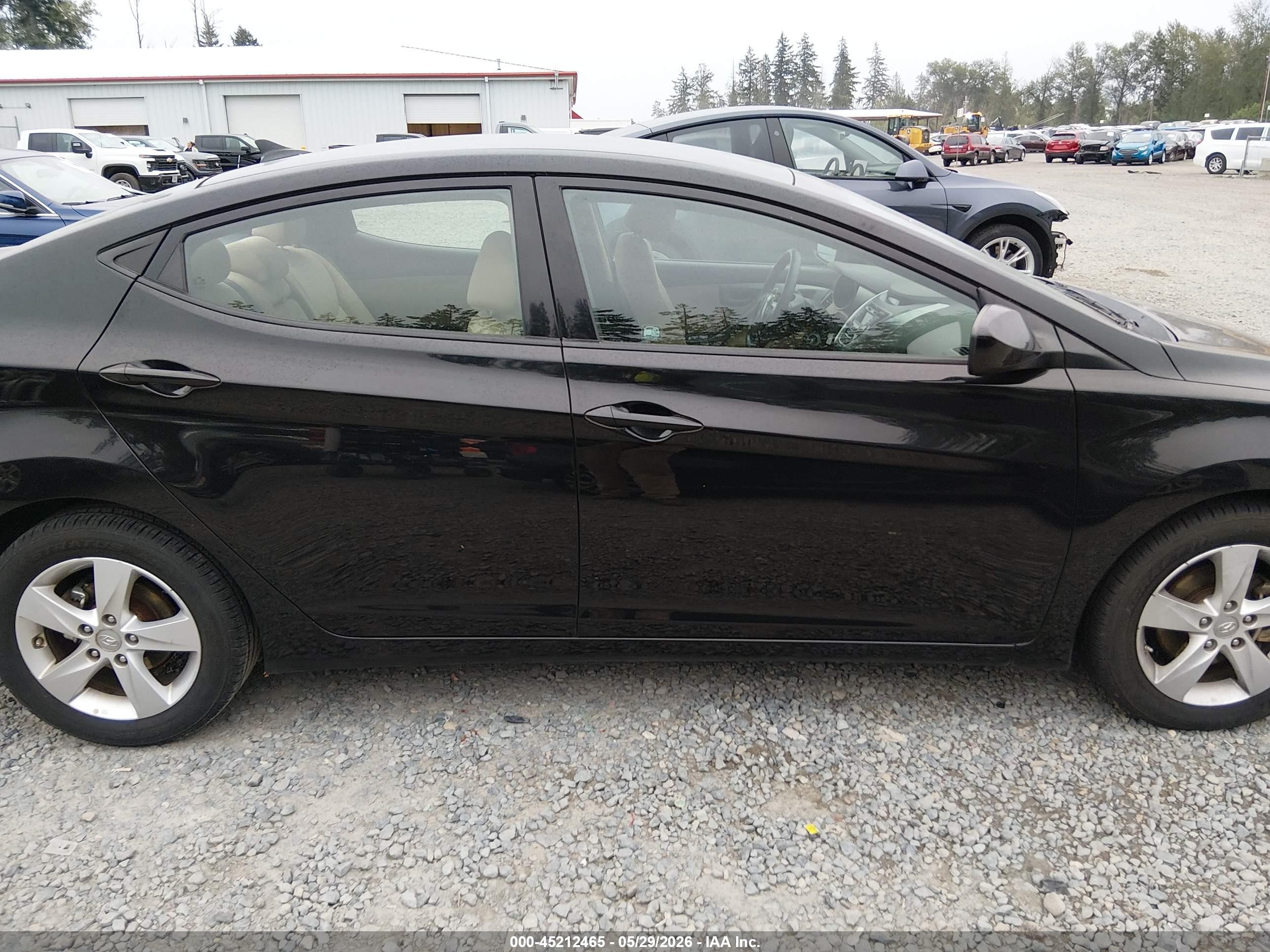 2013 Hyundai Elantra Gls Black vin: 5NPDH4AE7DH443119