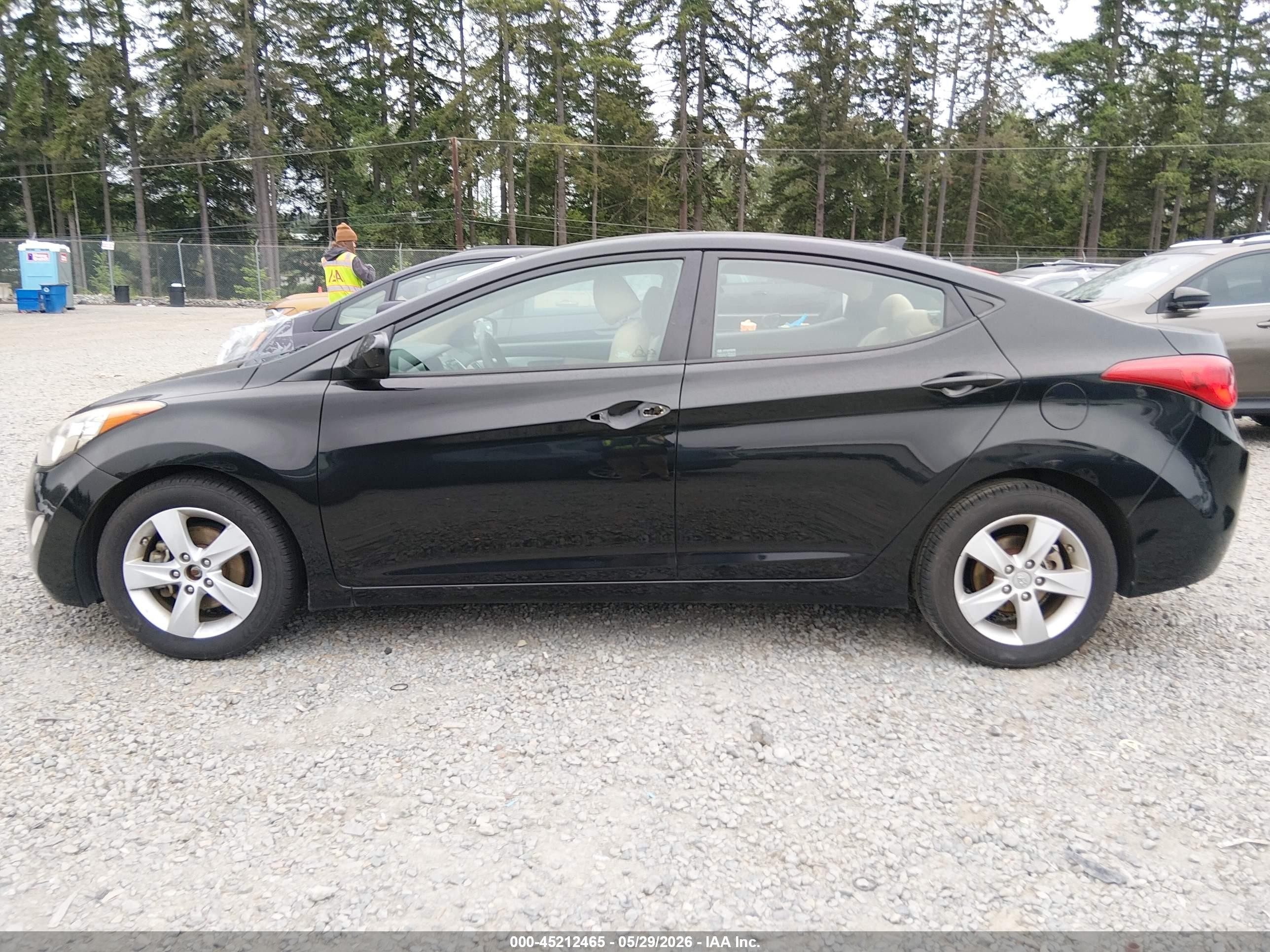 2013 Hyundai Elantra Gls Black vin: 5NPDH4AE7DH443119