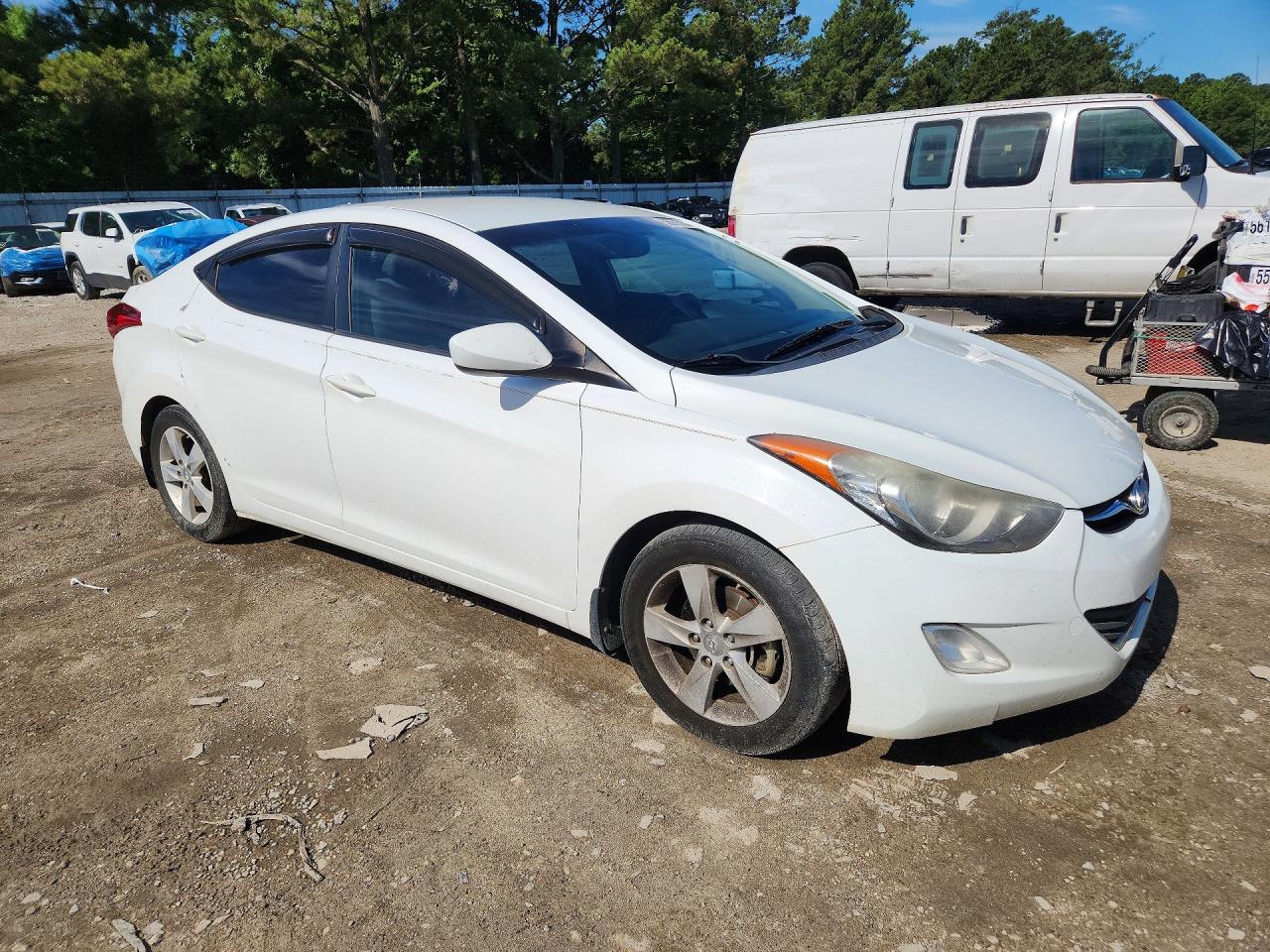 2013 Hyundai Elantra Gls White vin: 5NPDH4AE7DH448630