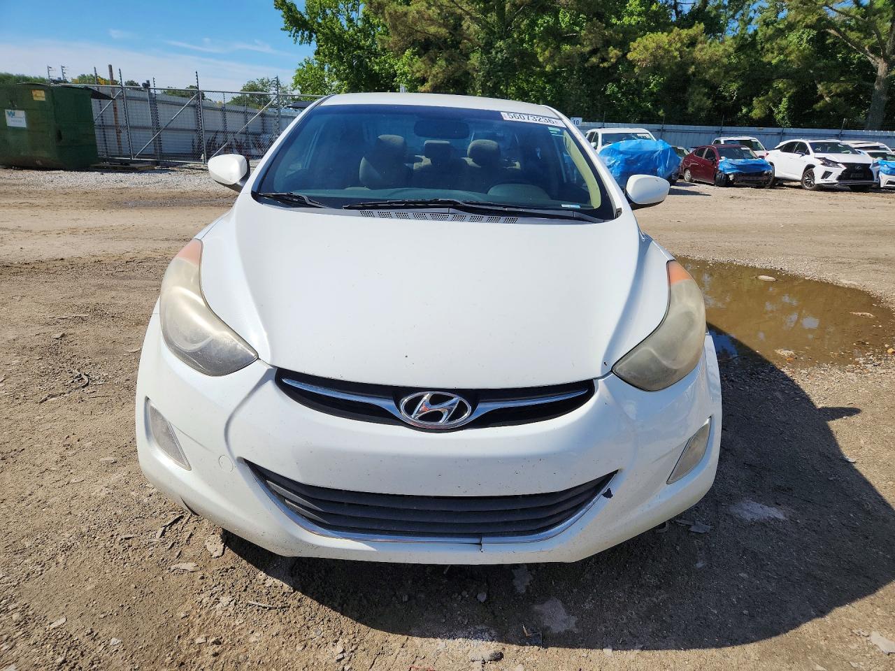 2013 Hyundai Elantra Gls White vin: 5NPDH4AE7DH448630