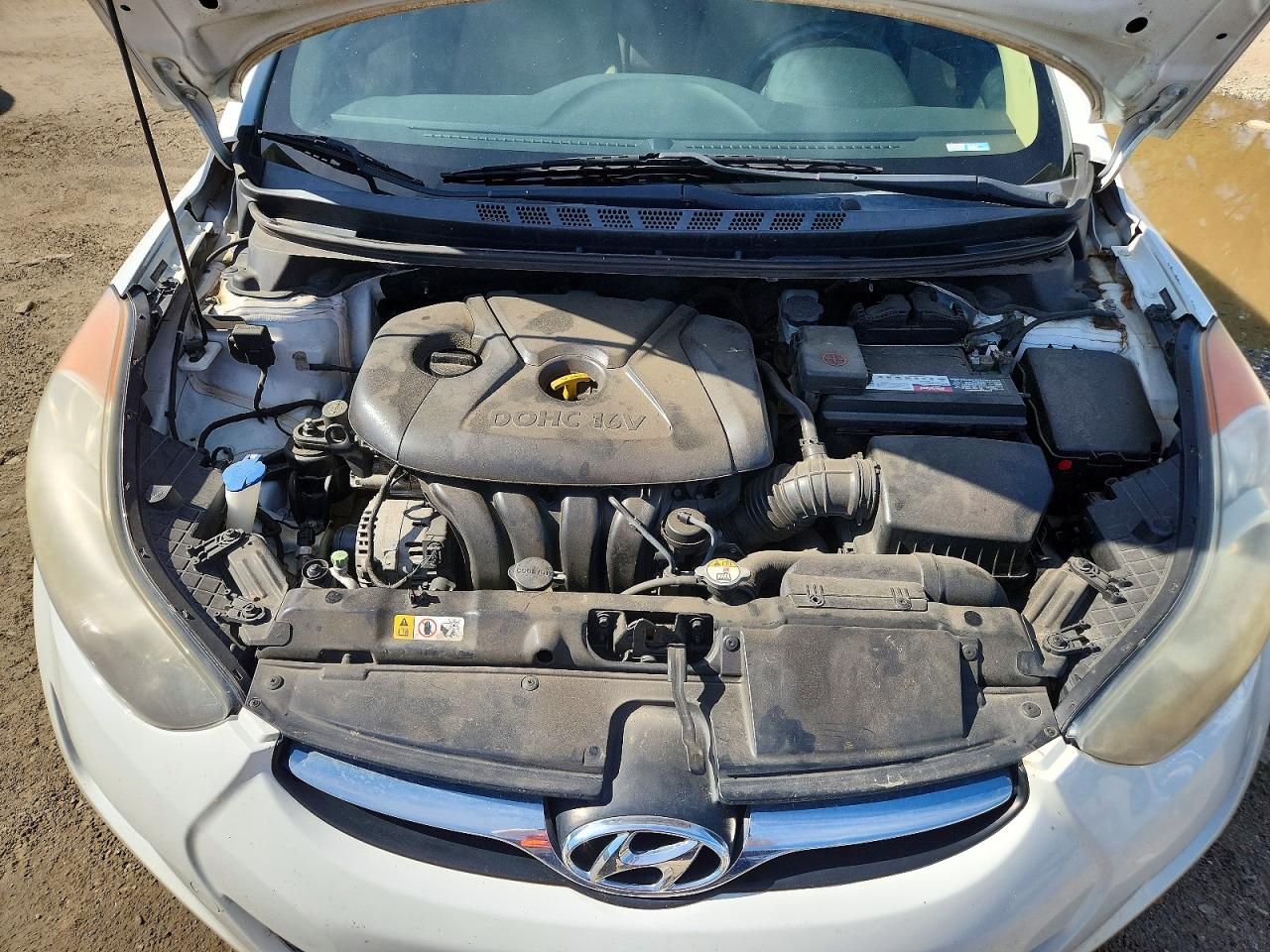 2013 Hyundai Elantra Gls White vin: 5NPDH4AE7DH448630