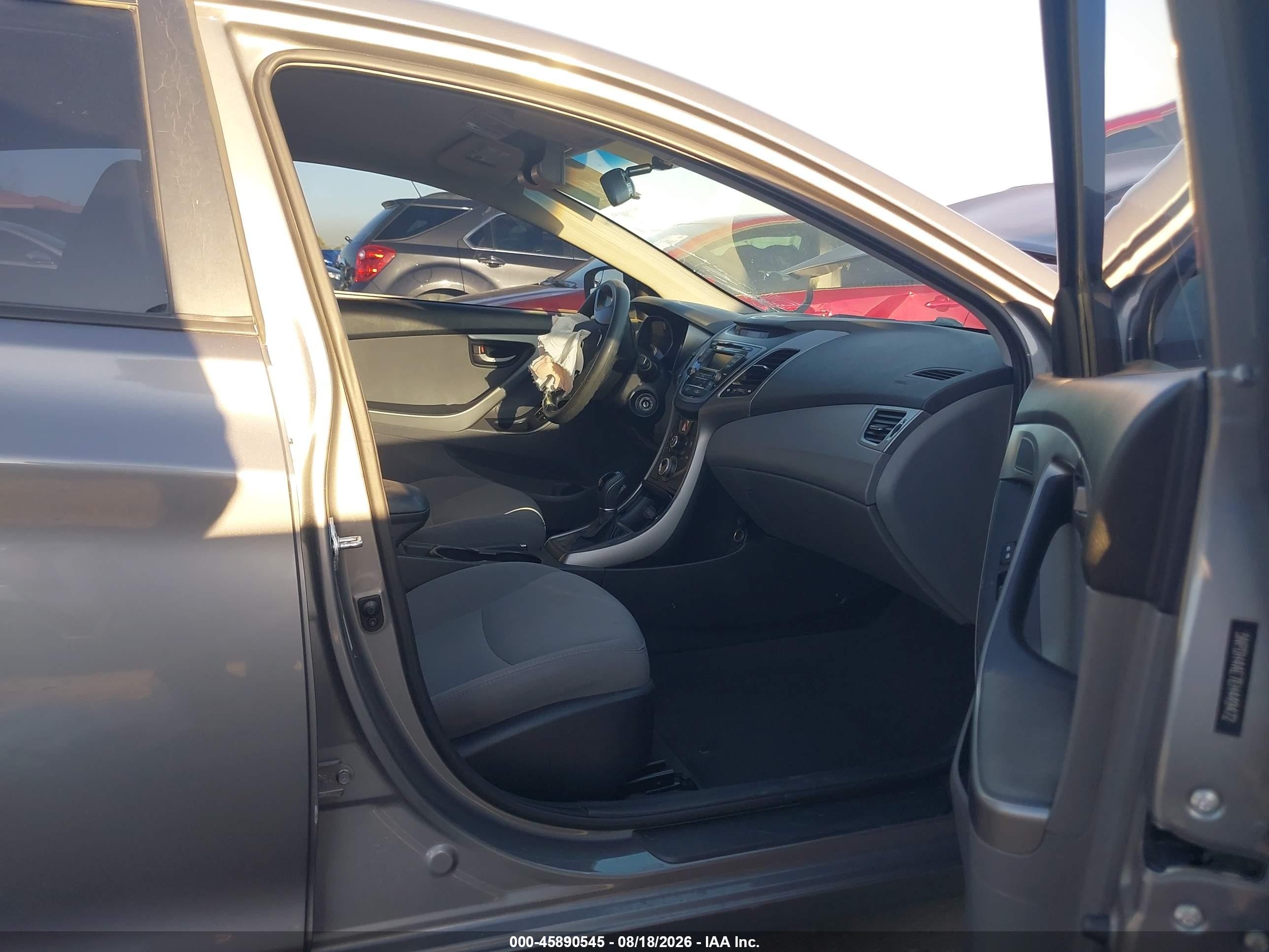 2014 Hyundai Elantra Se Gray vin: 5NPDH4AE7EH449472