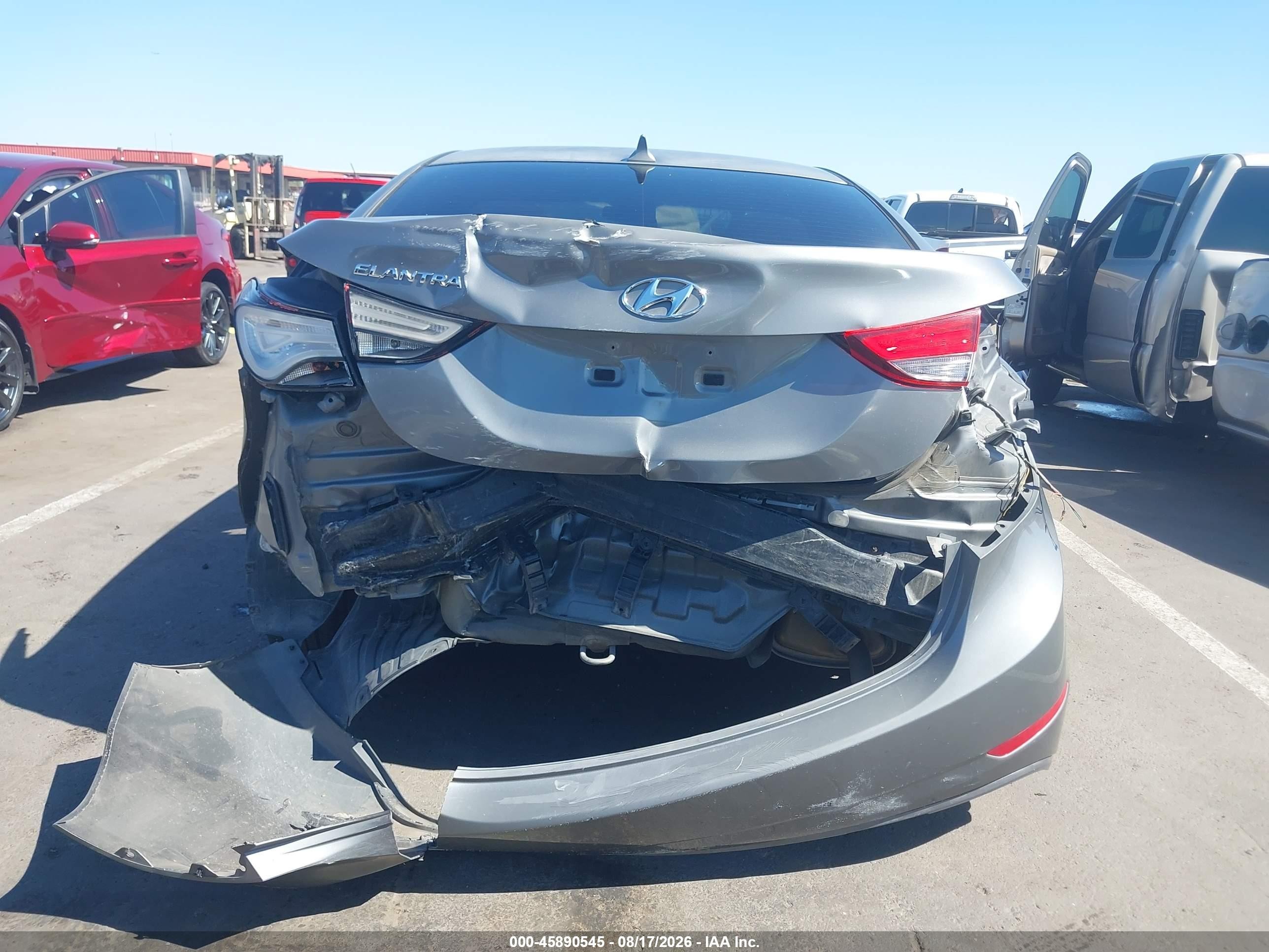 2014 Hyundai Elantra Se Gray vin: 5NPDH4AE7EH449472