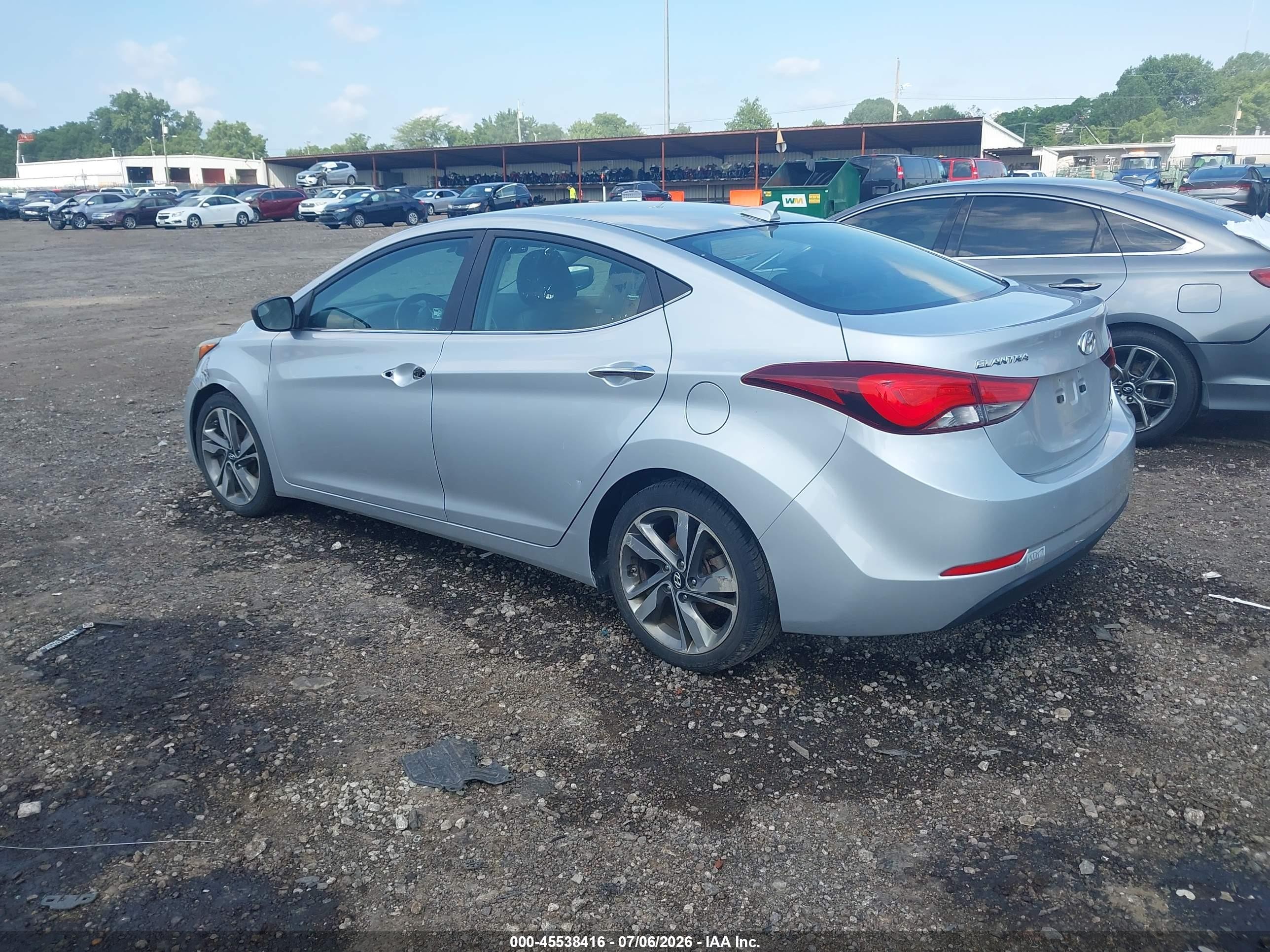 2014 Hyundai Elantra Limited Silver vin: 5NPDH4AE7EH460374