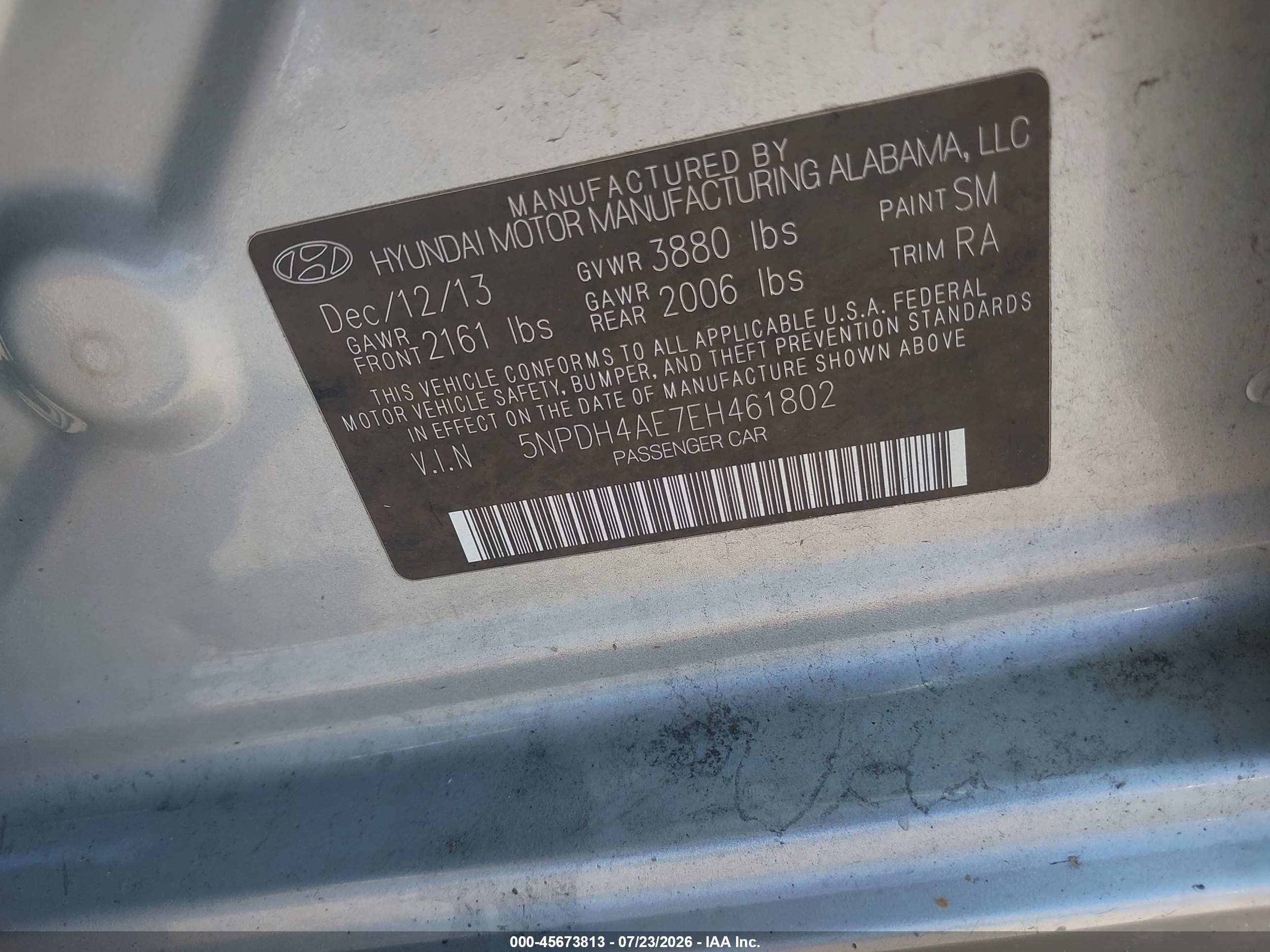 2014 Hyundai Elantra Se Серебряный vin: 5NPDH4AE7EH461802