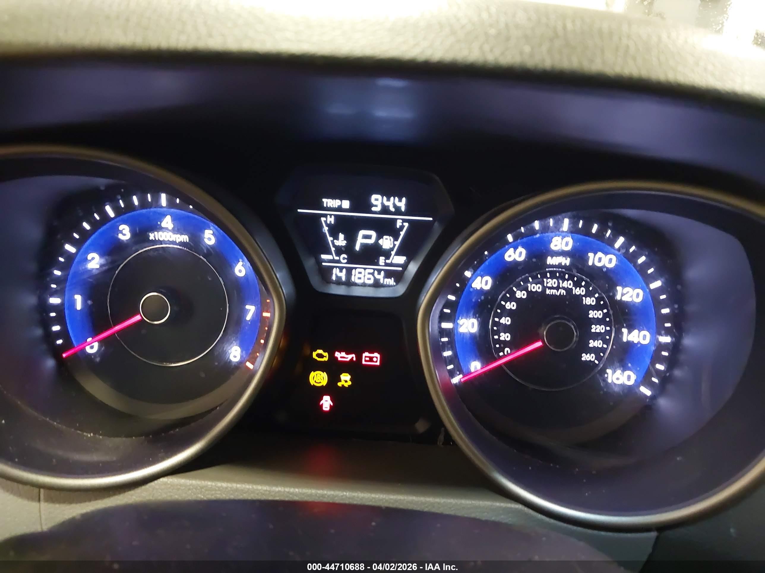 2014 Hyundai Elantra Se Gray vin: 5NPDH4AE7EH462237