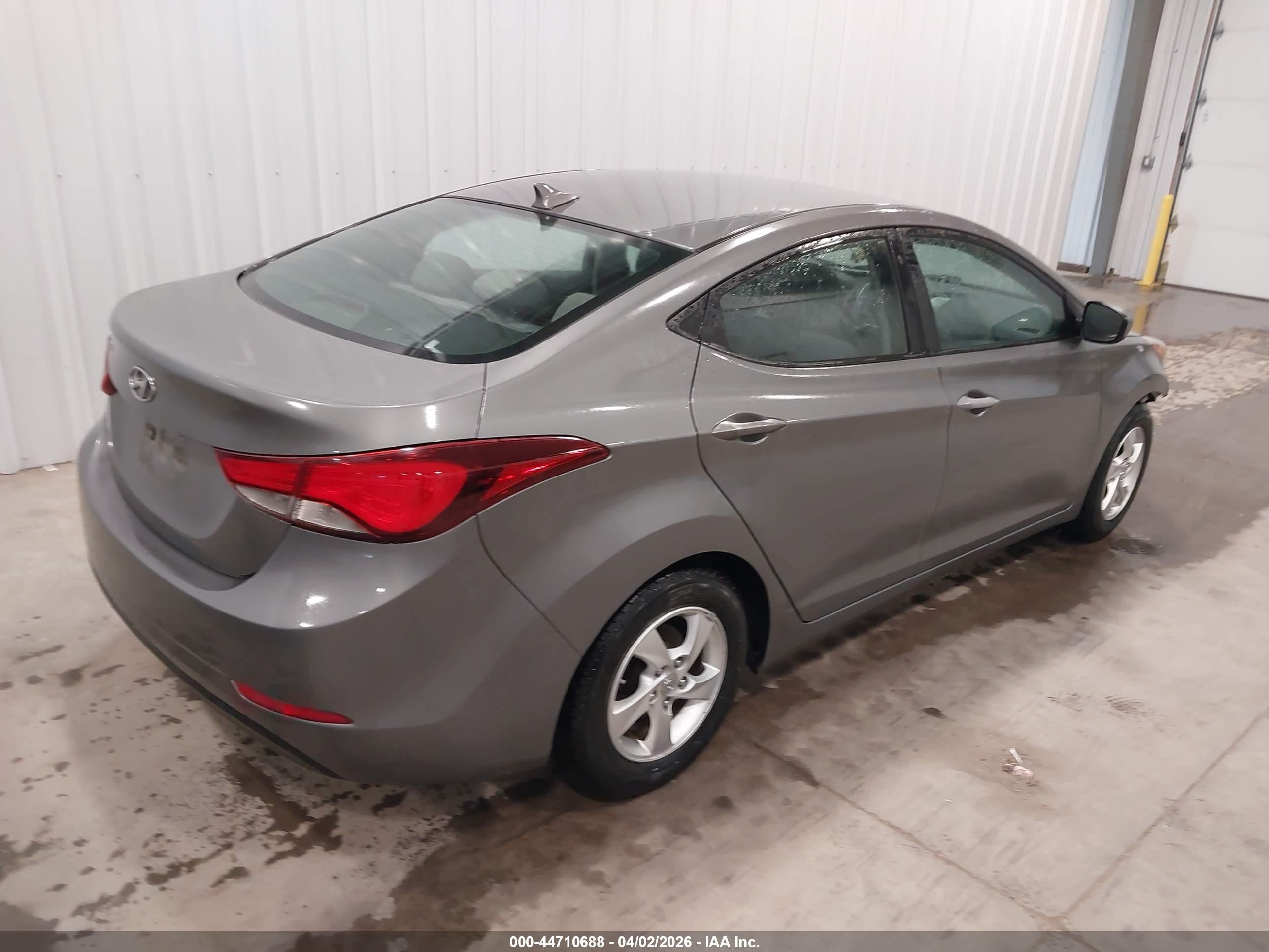 2014 Hyundai Elantra Se Gray vin: 5NPDH4AE7EH462237