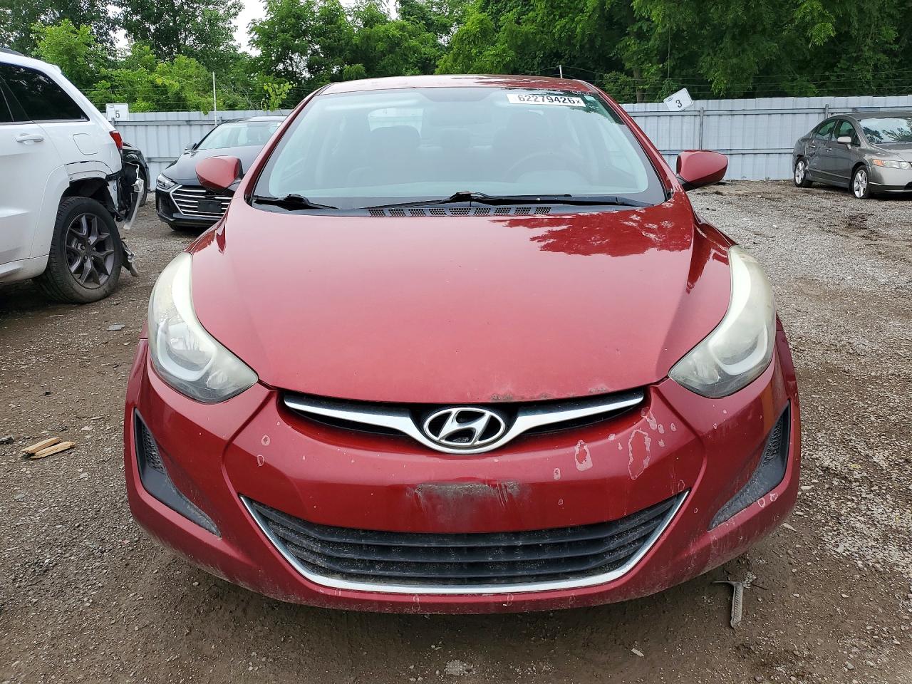 2014 Hyundai Elantra Se Red vin: 5NPDH4AE7EH464263