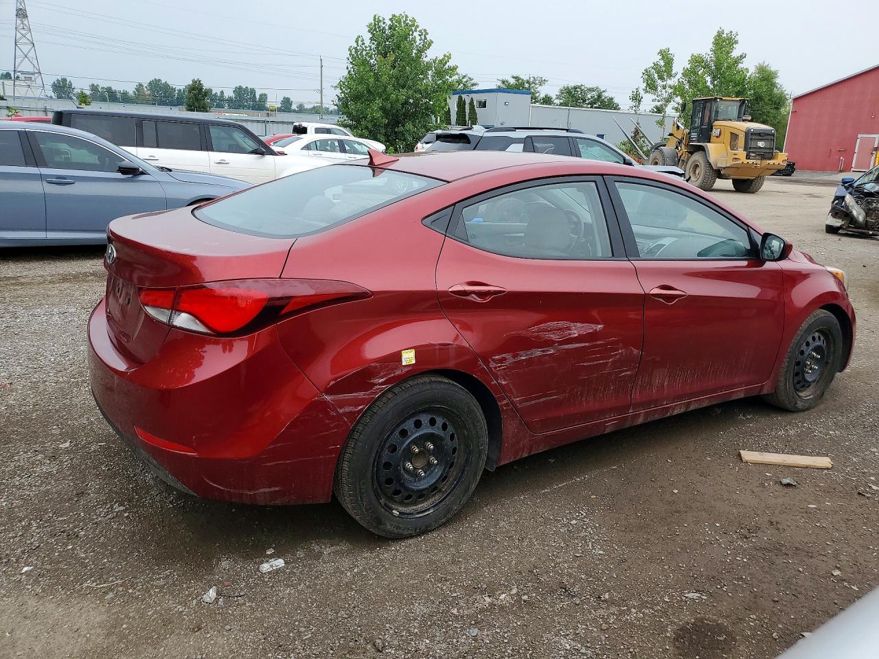 2014 Hyundai Elantra Se Red vin: 5NPDH4AE7EH464263