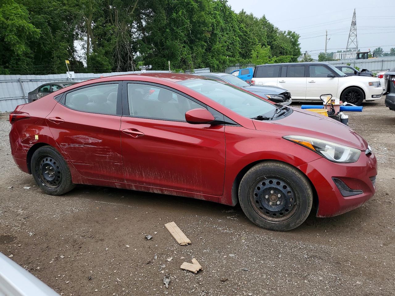 2014 Hyundai Elantra Se Red vin: 5NPDH4AE7EH464263