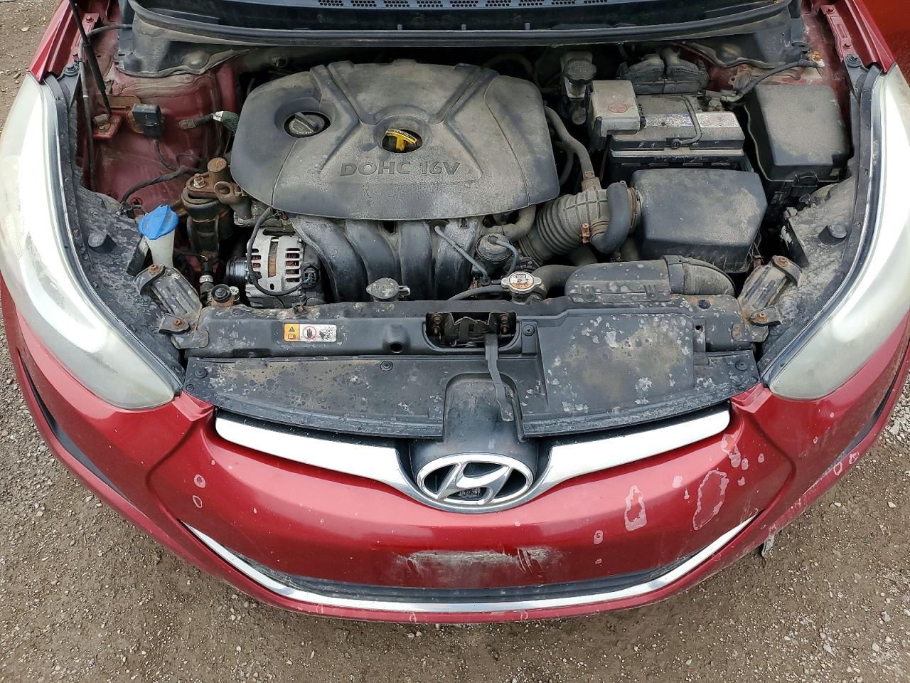 2014 Hyundai Elantra Se Red vin: 5NPDH4AE7EH464263