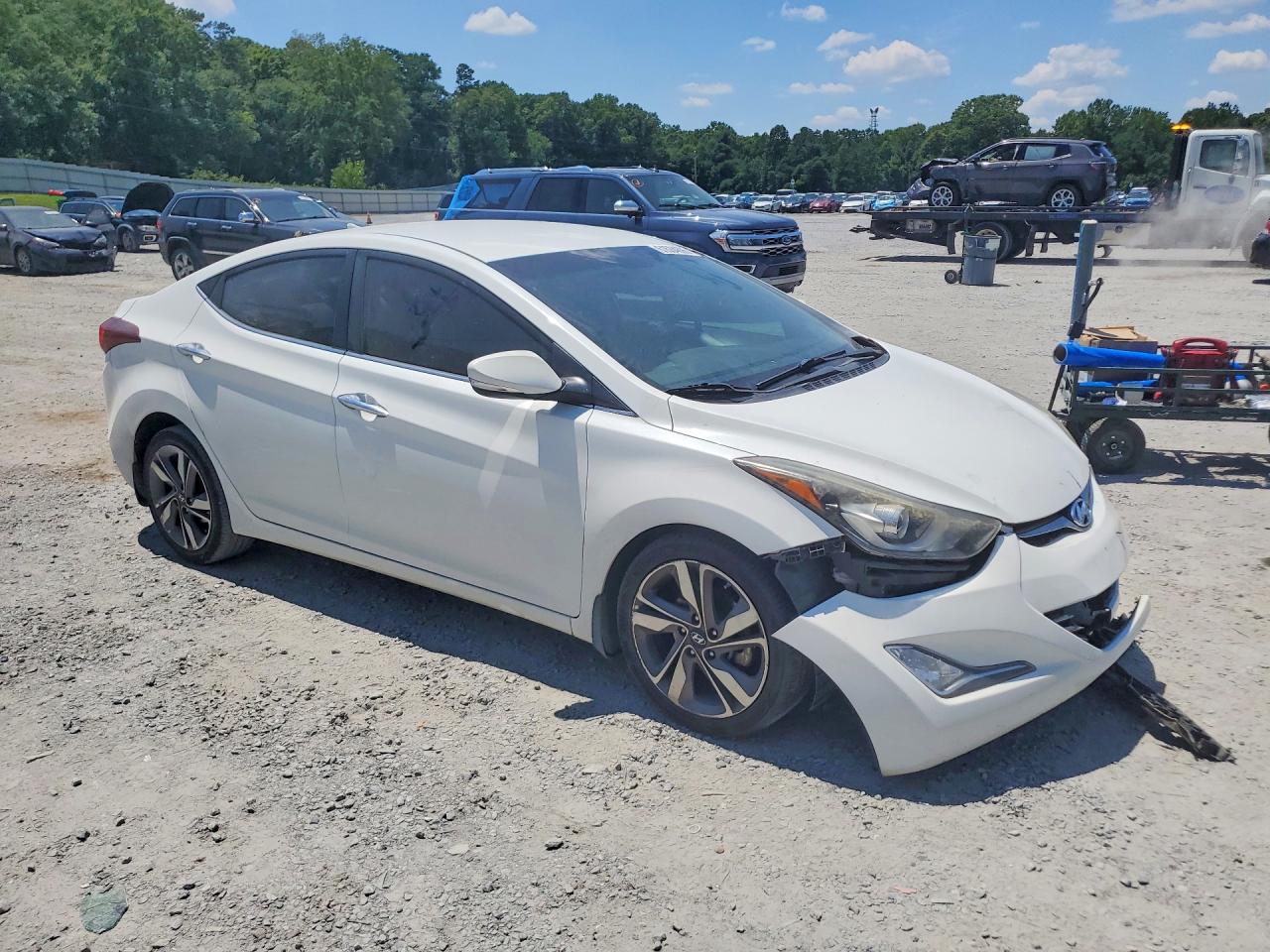 2014 Hyundai Elantra Limited Белый vin: 5NPDH4AE7EH467597