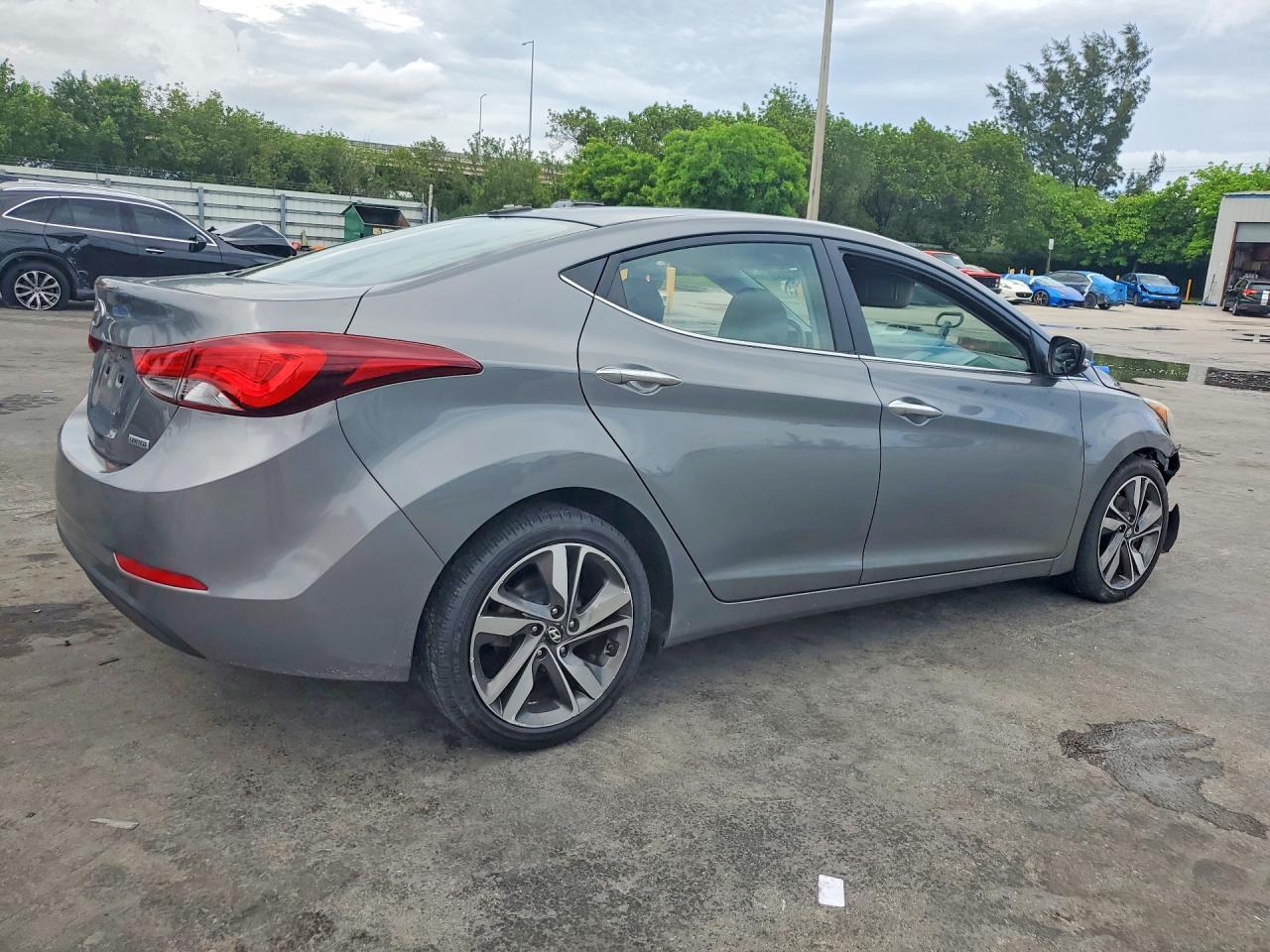 2014 Hyundai Elantra Limited Gray vin: 5NPDH4AE7EH473402