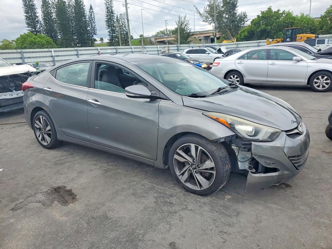 2014 Hyundai Elantra Limited Gray vin: 5NPDH4AE7EH473402